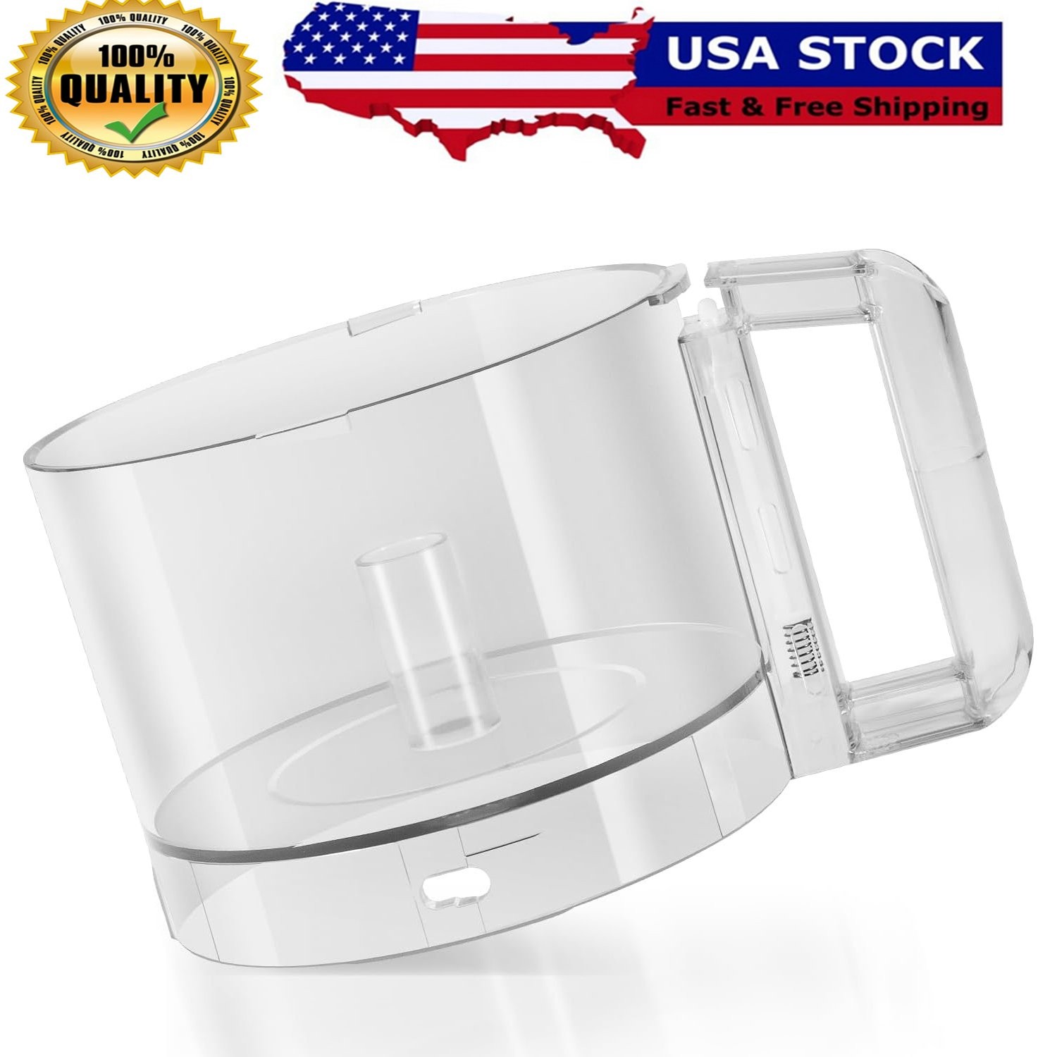 112203 Food Processor Cutter Bowl 3 Quart Clear Bowls for Robot Coupe R2B Series