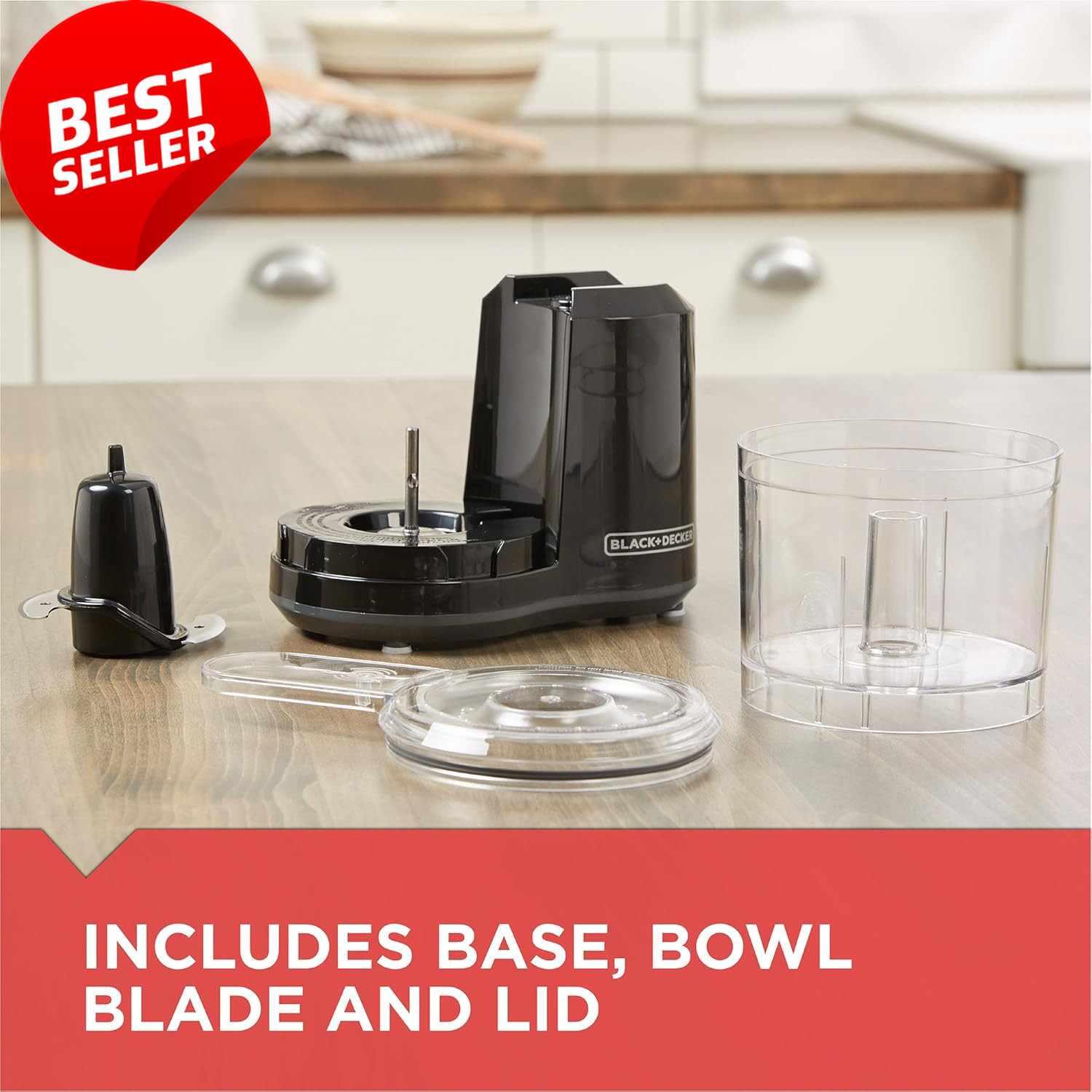 Electric Food Chopper 1.5 Cup 150W One Touch Pulse Dishwasher Safe