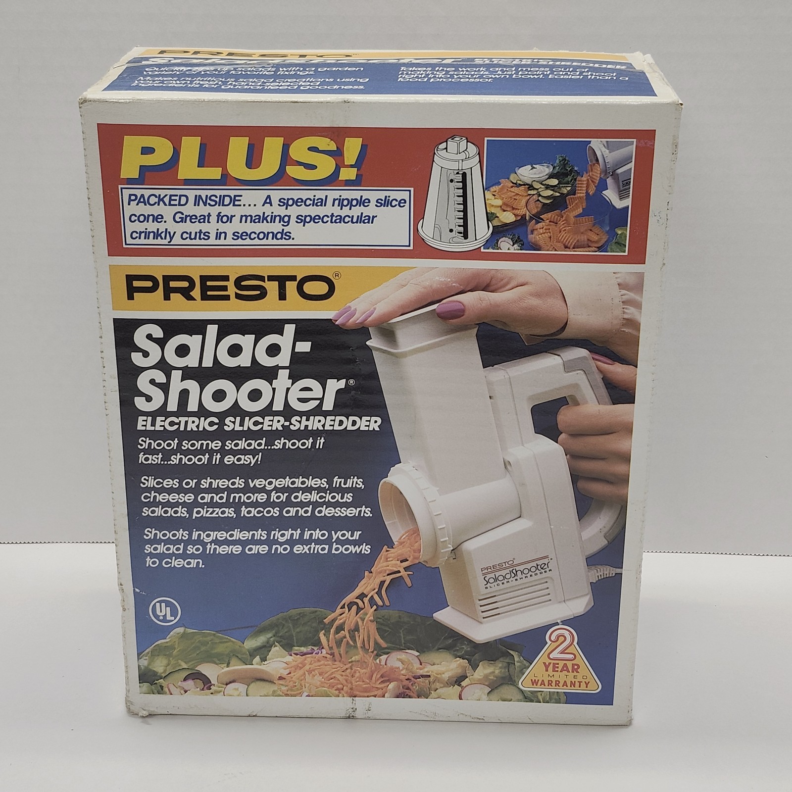 Vintage Presto Professional Salad Shooter Plus Slicer Shredder 1994 New In Box