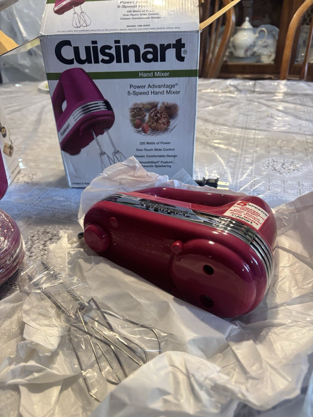 Hot Pink 3 Cup Cuisinart Food Processor & 5 Speed Hand Mixer New In Box