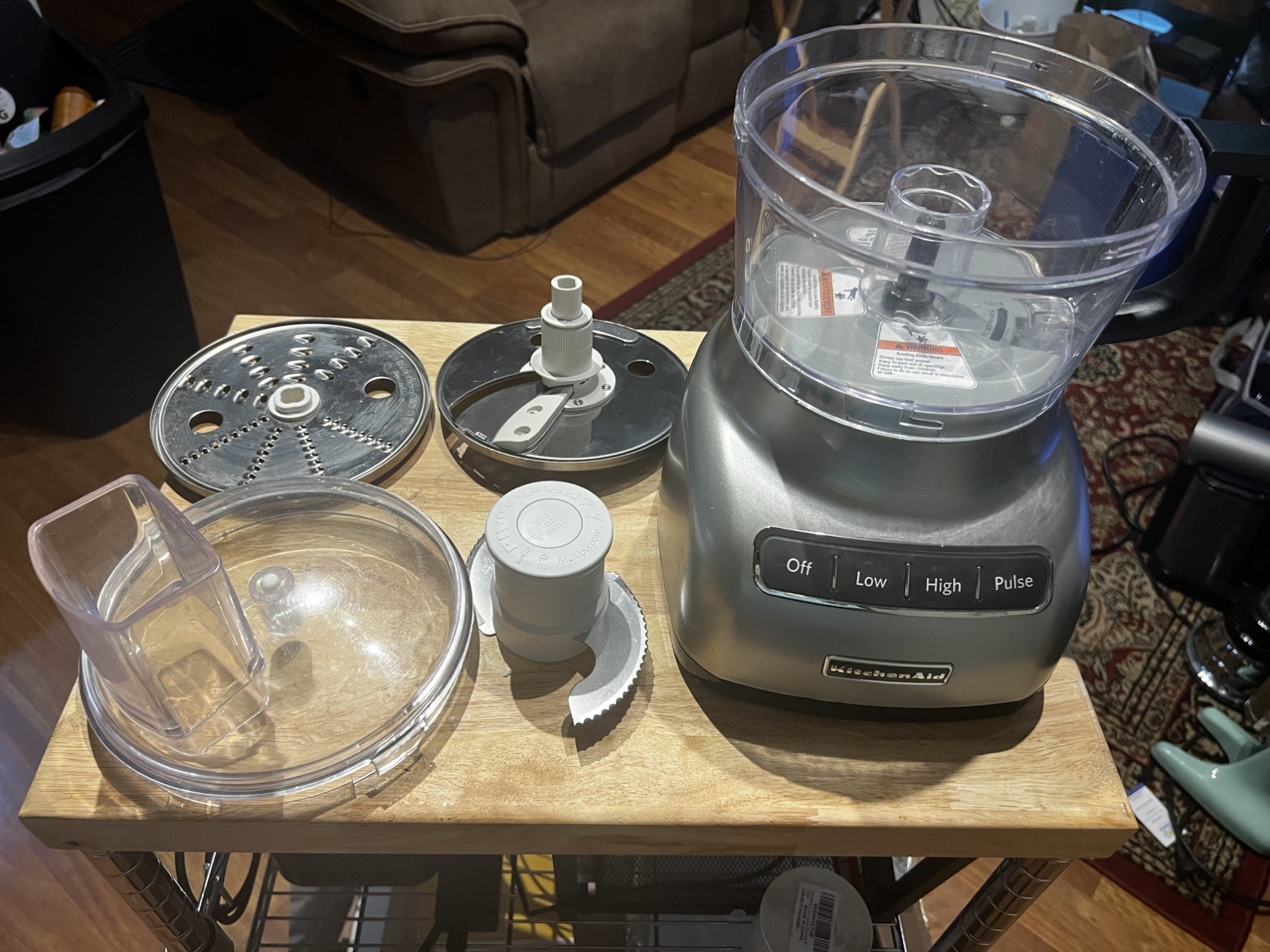 KitchenAid KFP0711CU 7 Cup Food Processor w/ Exact Slice System Contour Silver