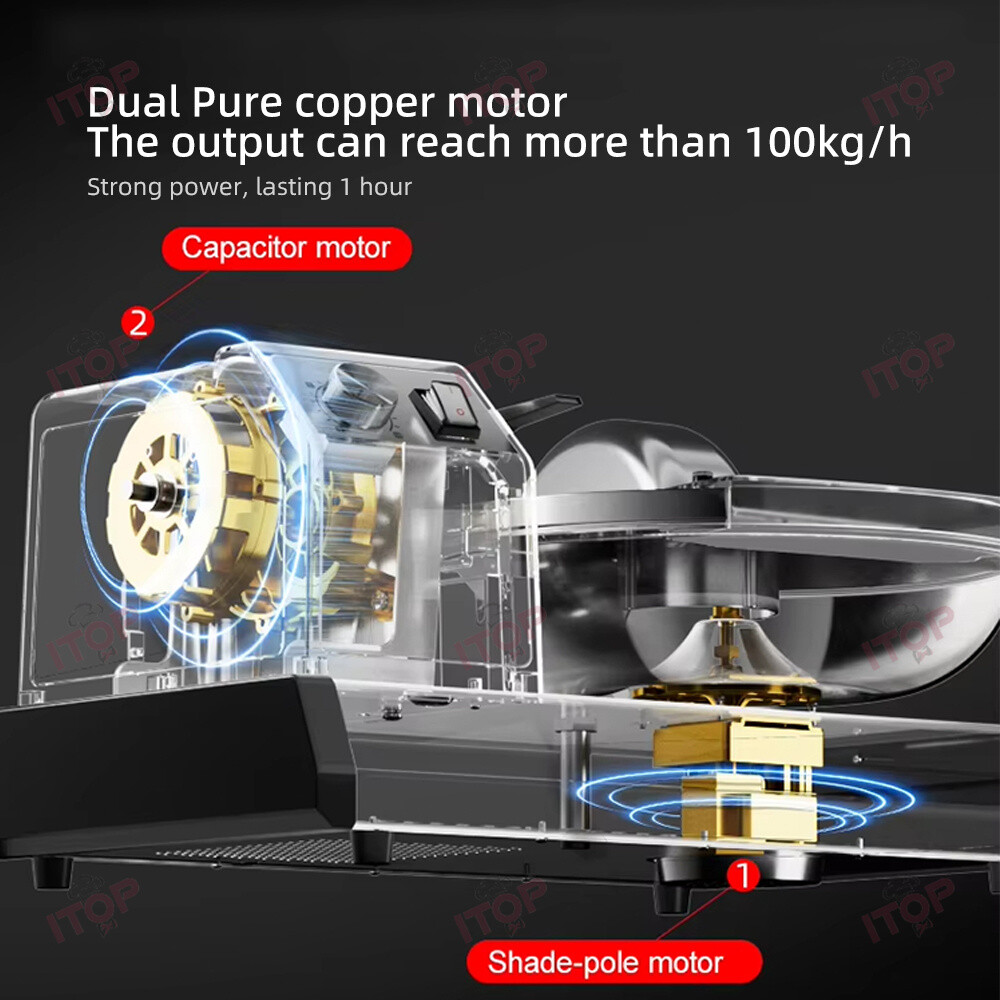 Automatic 5.5L Meat Vegetable Prep Food Processor Meat Cutter Chopper with Timer