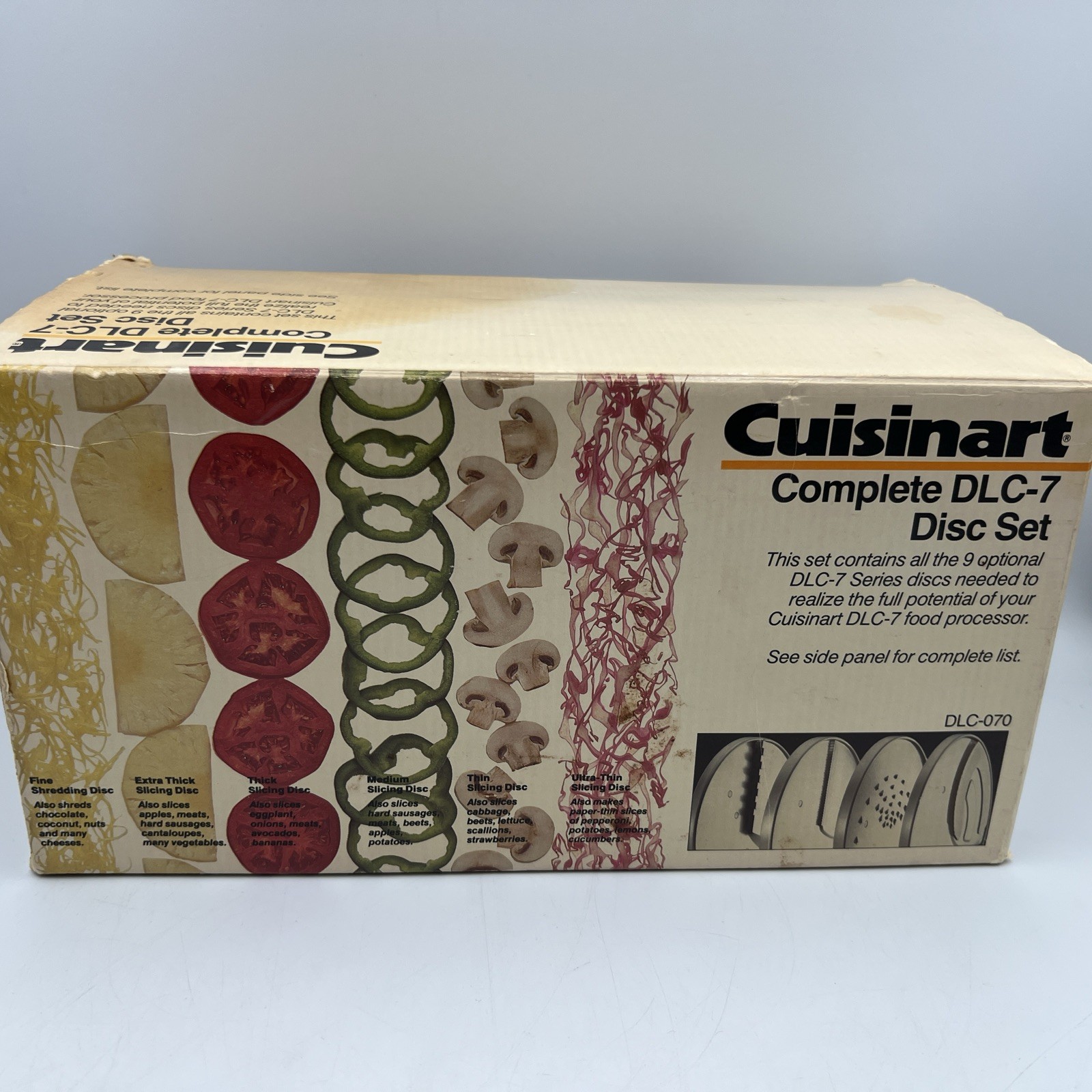 Cuisinart Food Processor DLC-7 Disc Set Cutting Discs Complete DLC-070