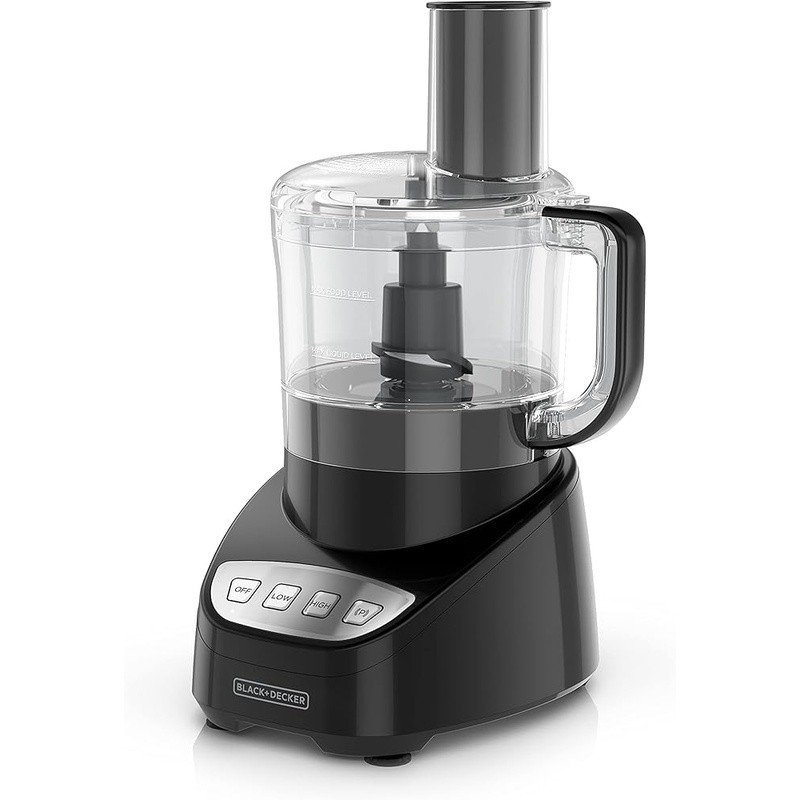 Easy Assembly Food Processor W/ Stainless Steel Blade & Reversible Disc 8-Cup