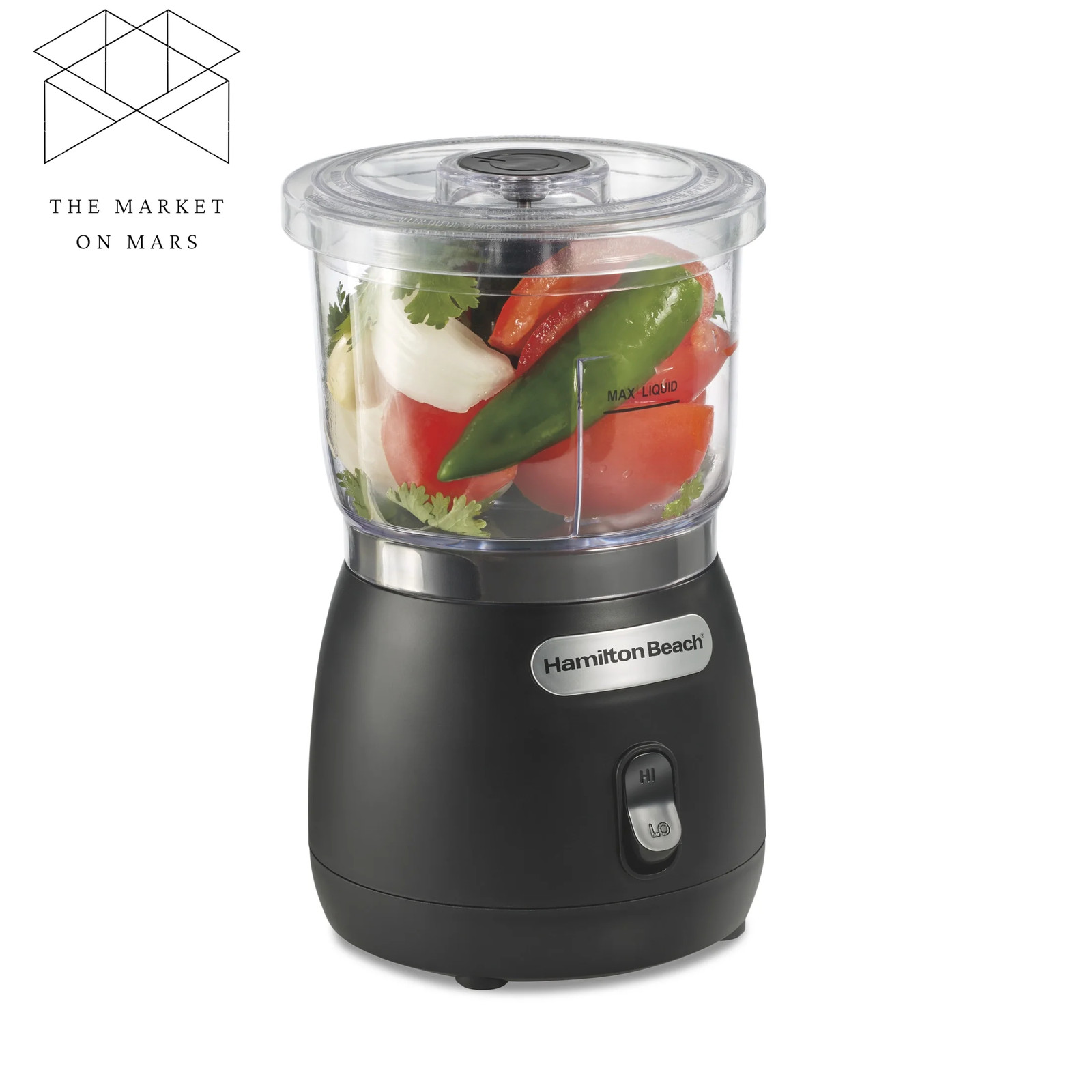 Stack & Press 2 Speed Food Chopper & Mini Food Processor, 3-Cup, Black ✅ 👈