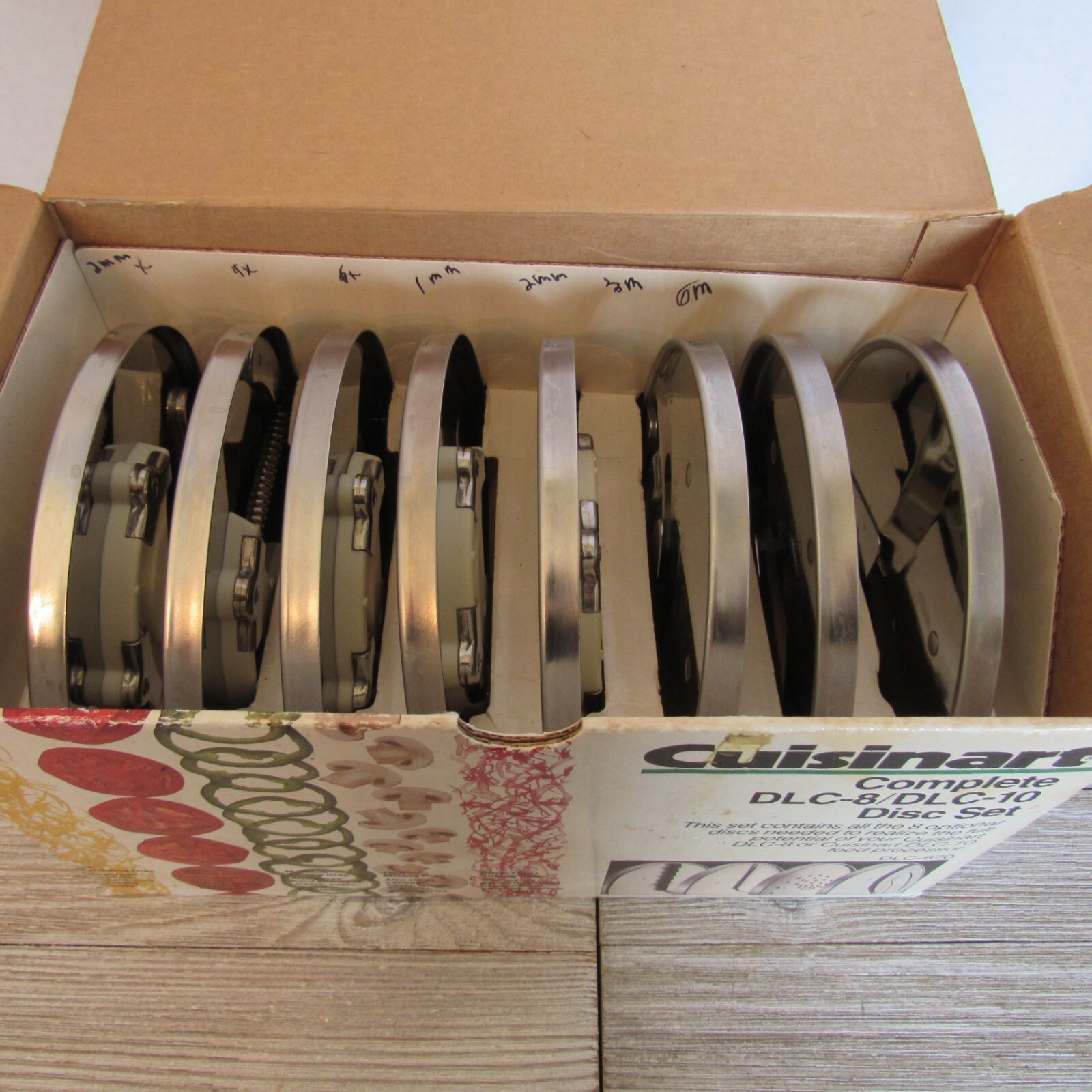 Vintage Cuisinart Complete DLC-8 / DLC-10 Disc Set Food Processor 8 Blades