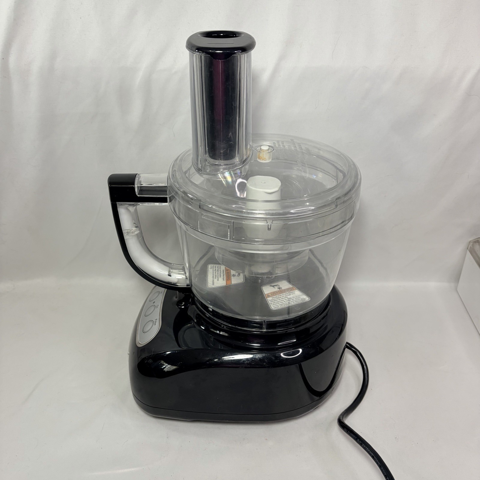 KITCHENAID 12 Cup Black Ultra Food Processor KFPW760QER1 with Accessory Set EUC