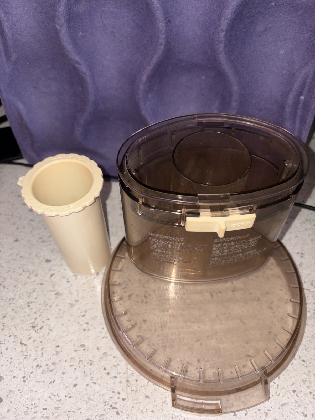 Cuisinart DLC-8 PLUS Food Processor Bowl, Chute, Cover Lid Only – Works Mint