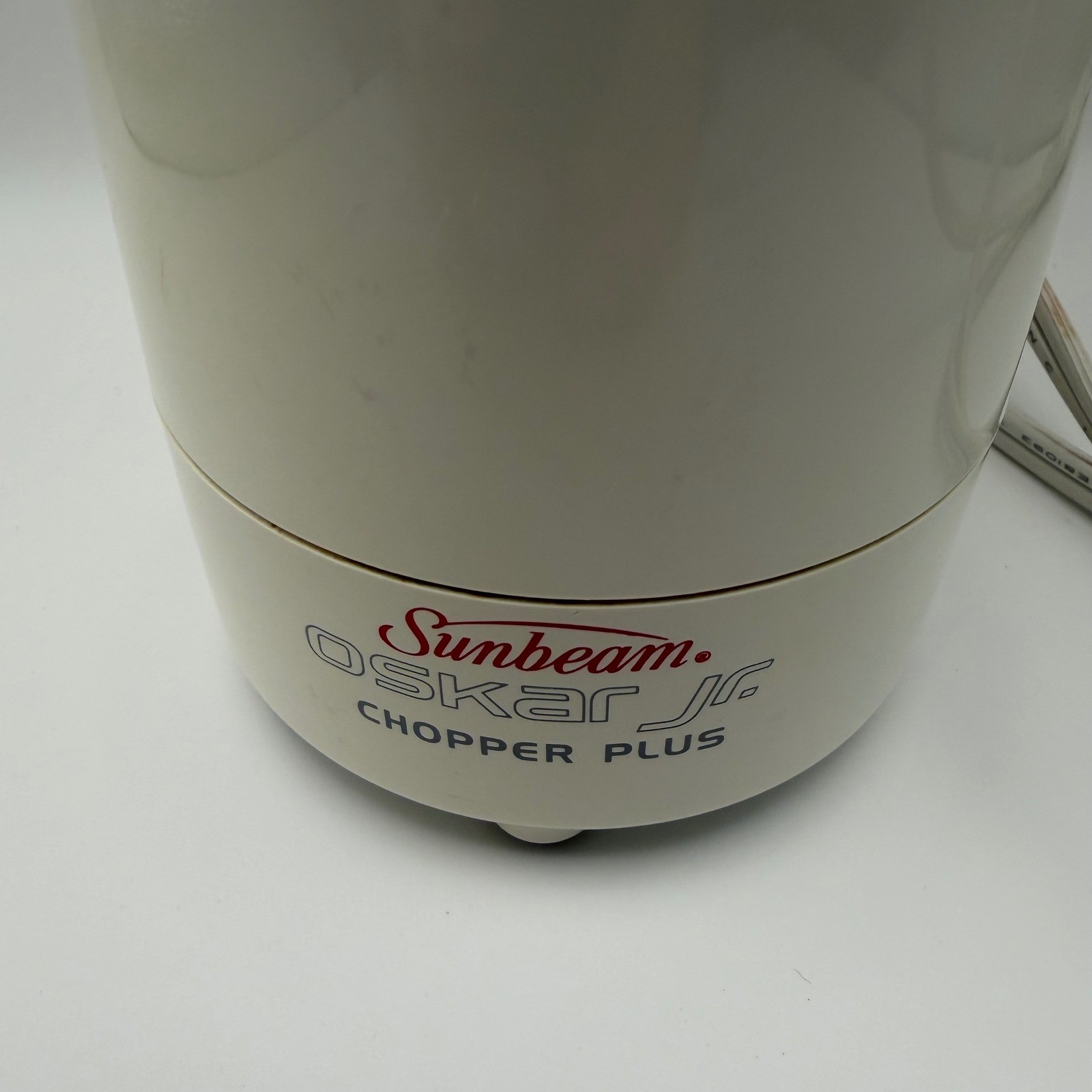 Sunbeam Oskar Jr Chopper Plus White Mini Food Processor 4816-9 Tested Vintage