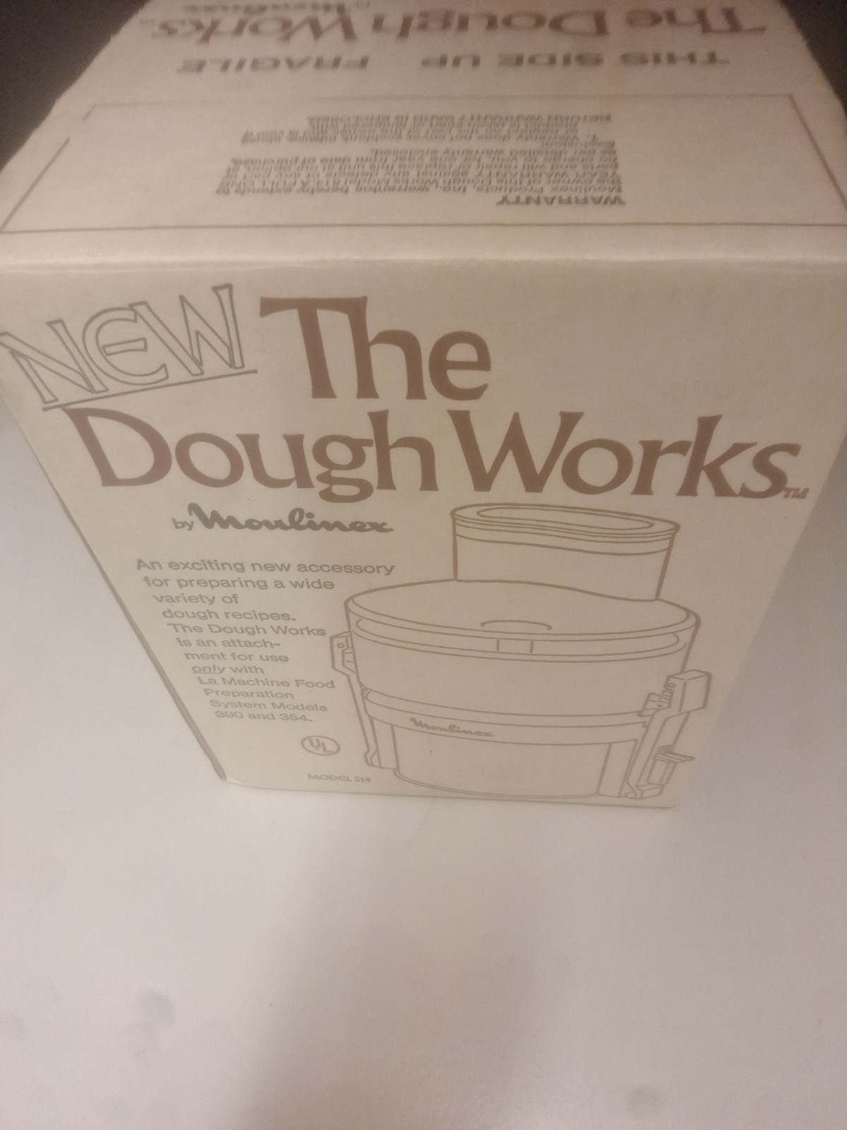 The Dough Works 514 Attachment by Moulinex for Process La Machine Models 390 354
