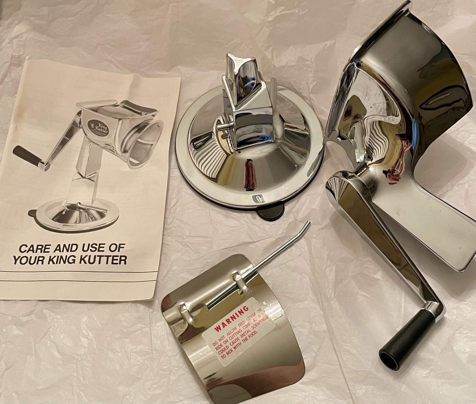 King Kutter Healthy Gourmet Kitchen Cutter Food Processor W/5 Cones Fruits Veg