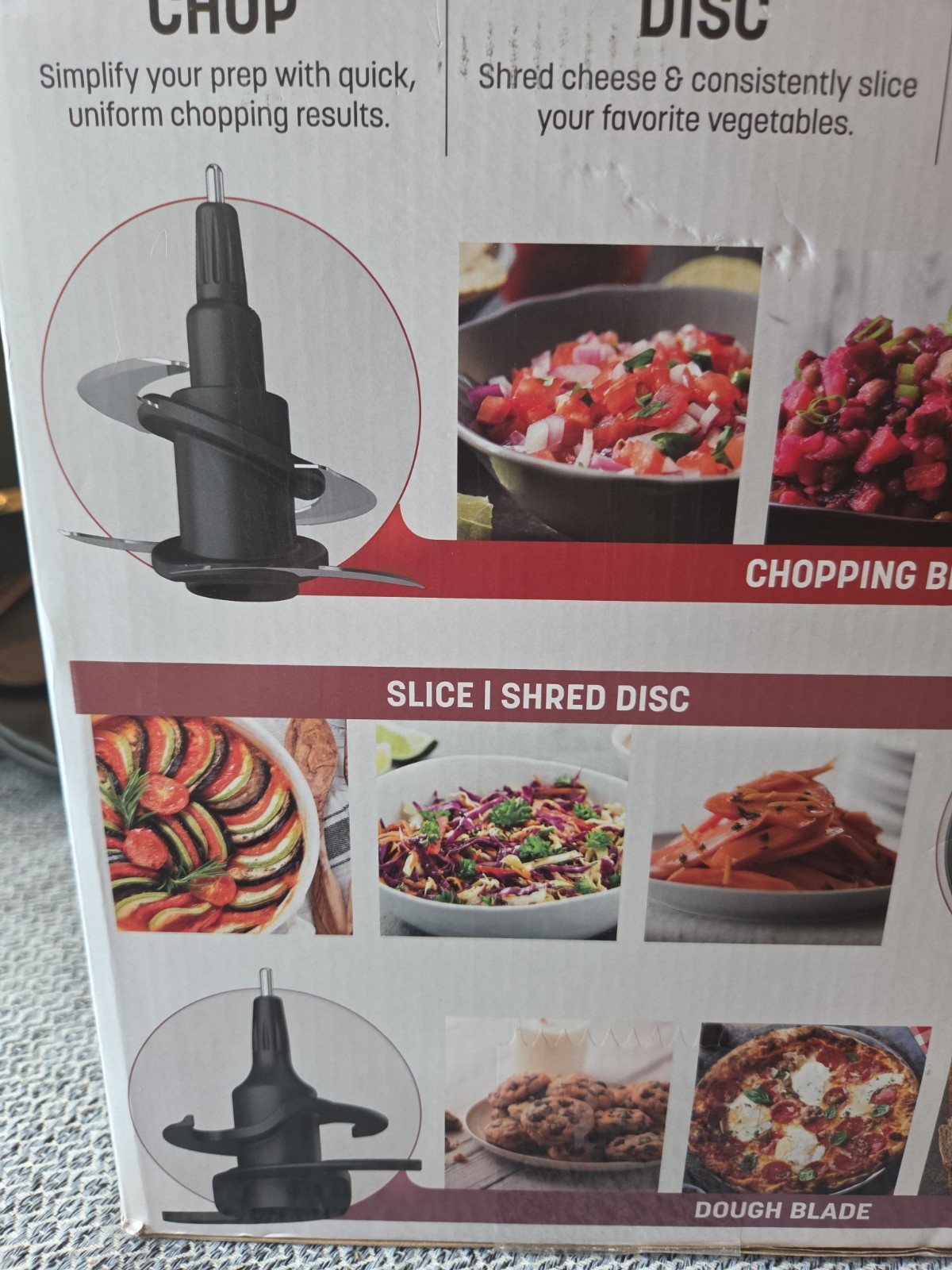 New Ninja Professional Food Processor 3-Auto-IQ 9-Cup Capacity Chop/Disc/Dough