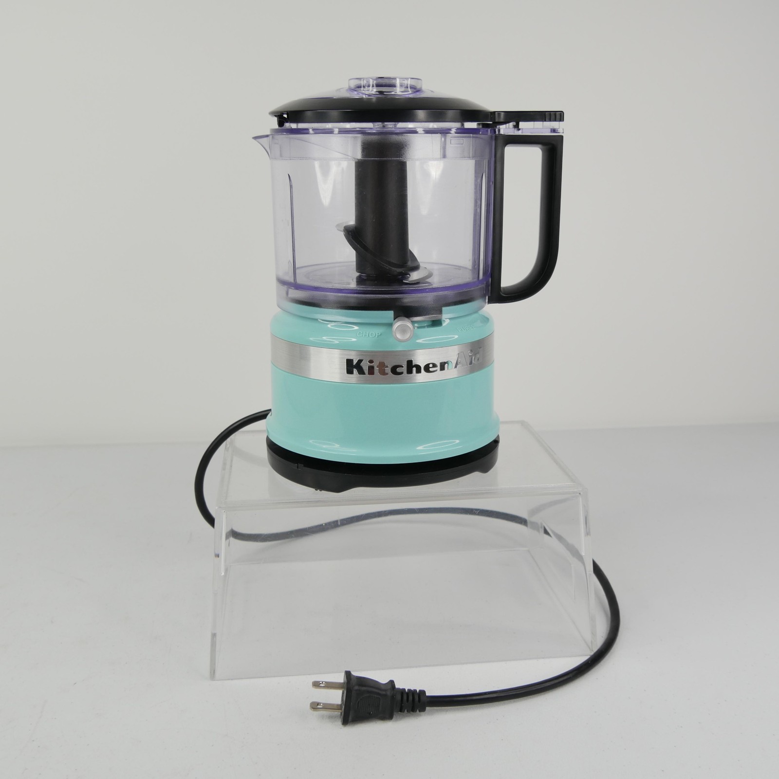KitchenAid 3.5 Cup Mini Food Processor KFC3516AQ Aqua Blue Electric Chopper