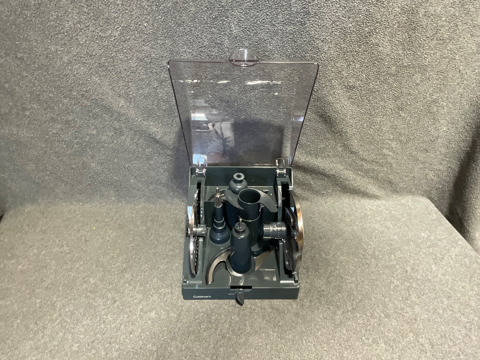 Cuisinart Food Processor FP-13SC Storage Case & Disc Blades Stem Attachments Lot