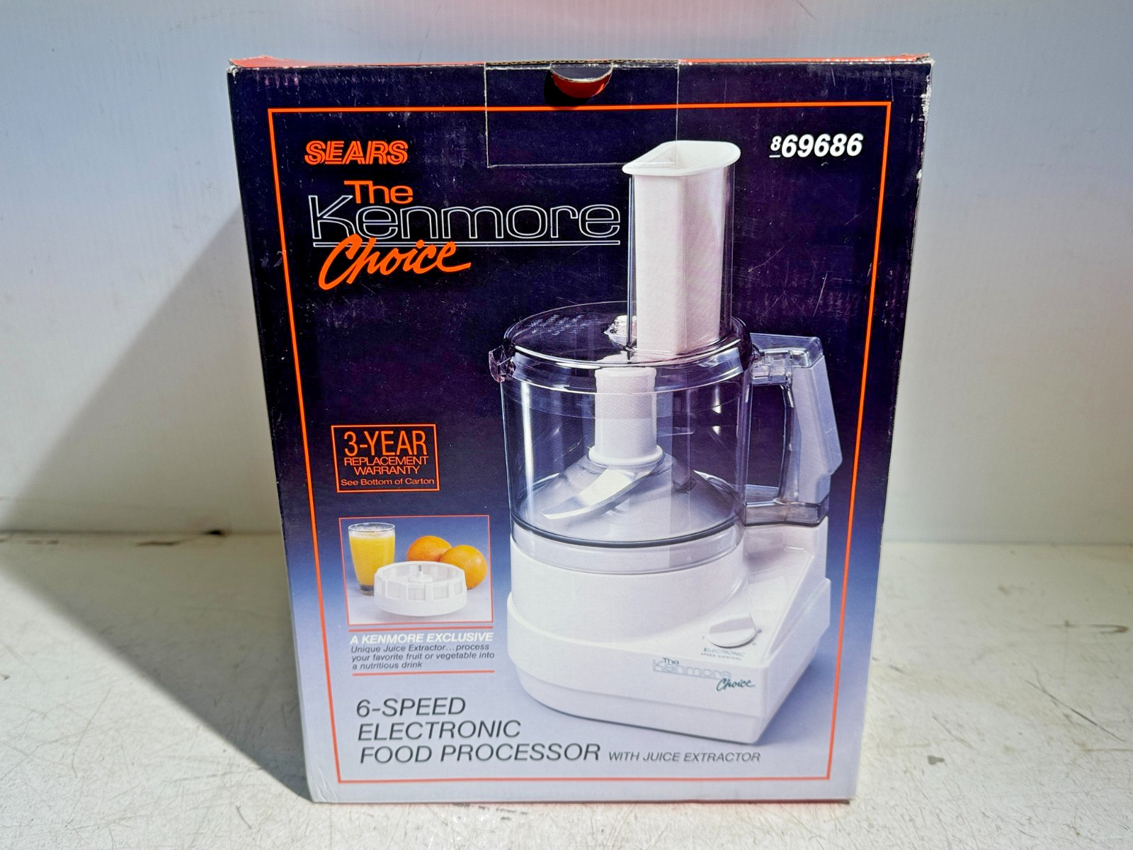 Vintage Sears Kenmore 6 Speed Electronic Food Processor – 69686 – New In Box