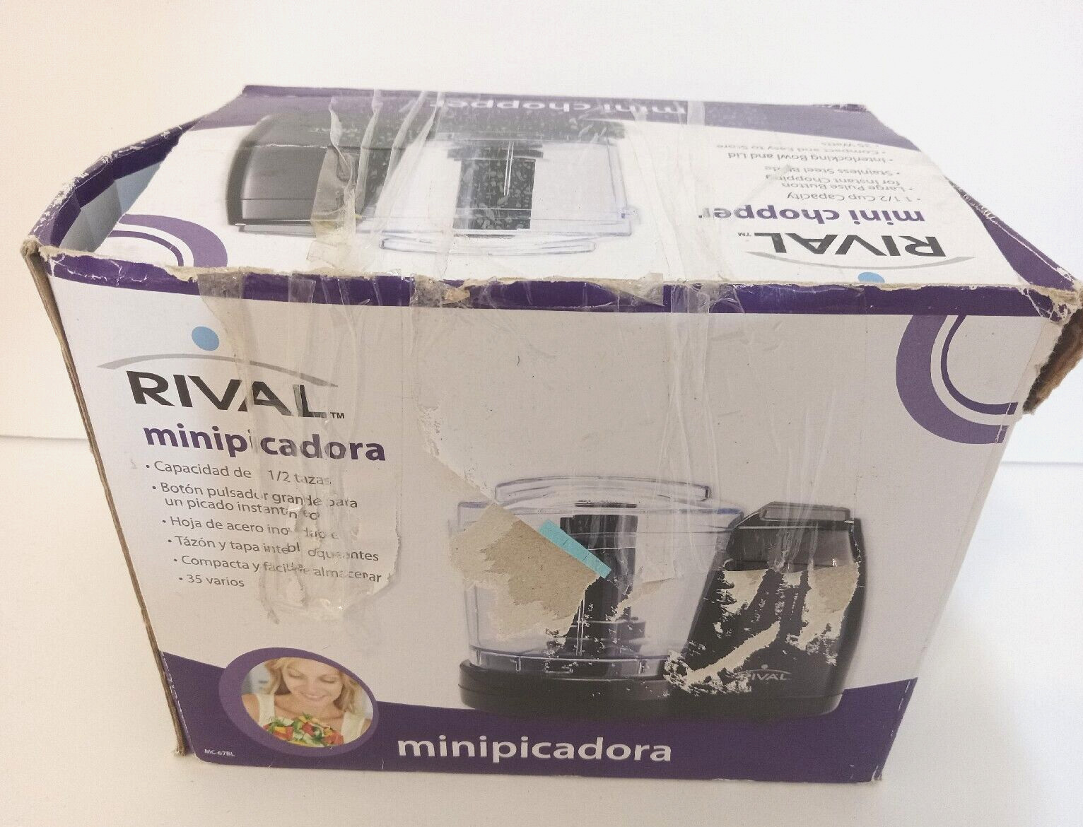 Rival Mini Chopper Food Processor Black MC-67BL 1.5 Cup Capacity TESTED Works