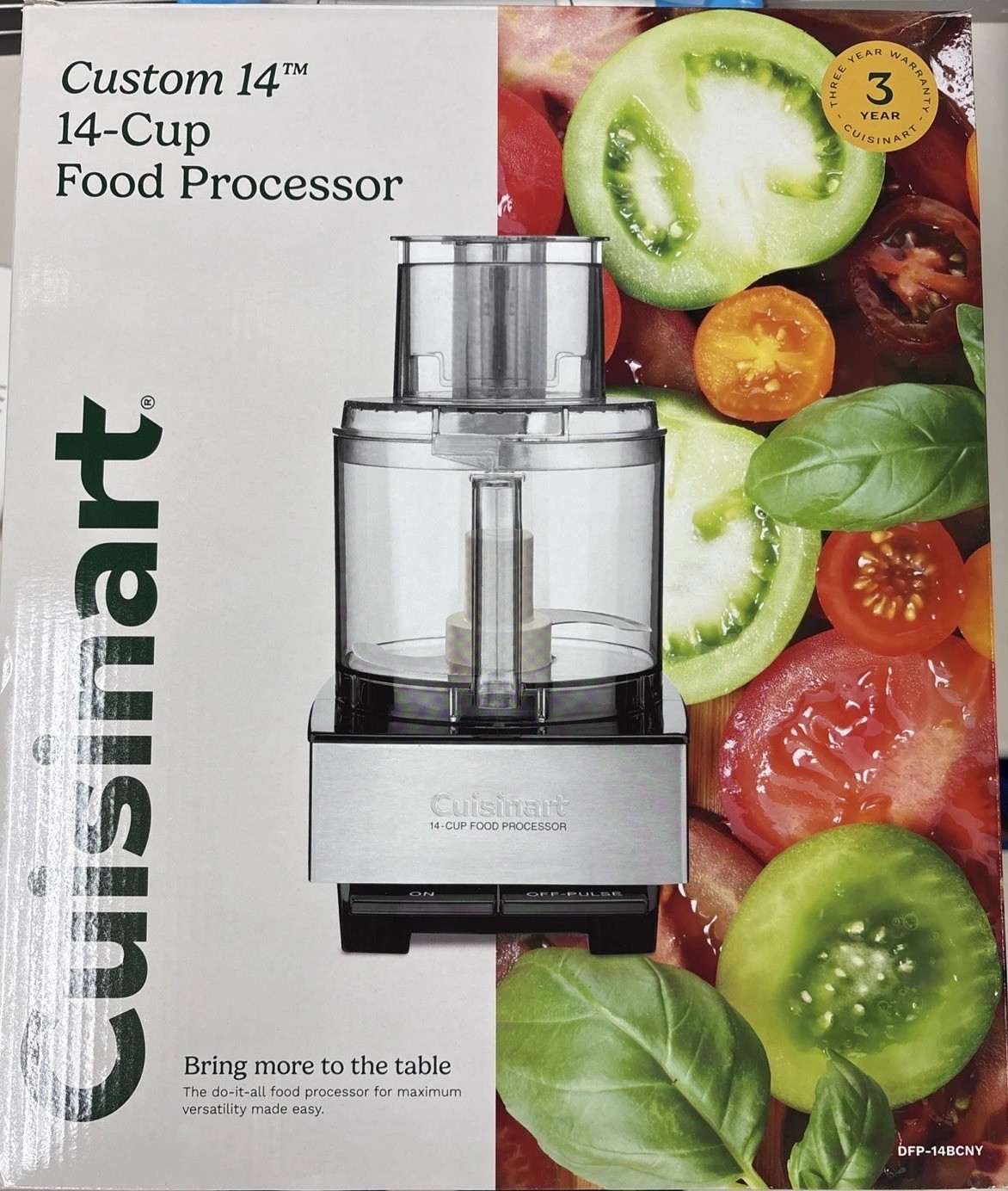 Cuisinart Custom 14 14-Cup Food Processor – Brushed Stainless (DFP-14BCNY)