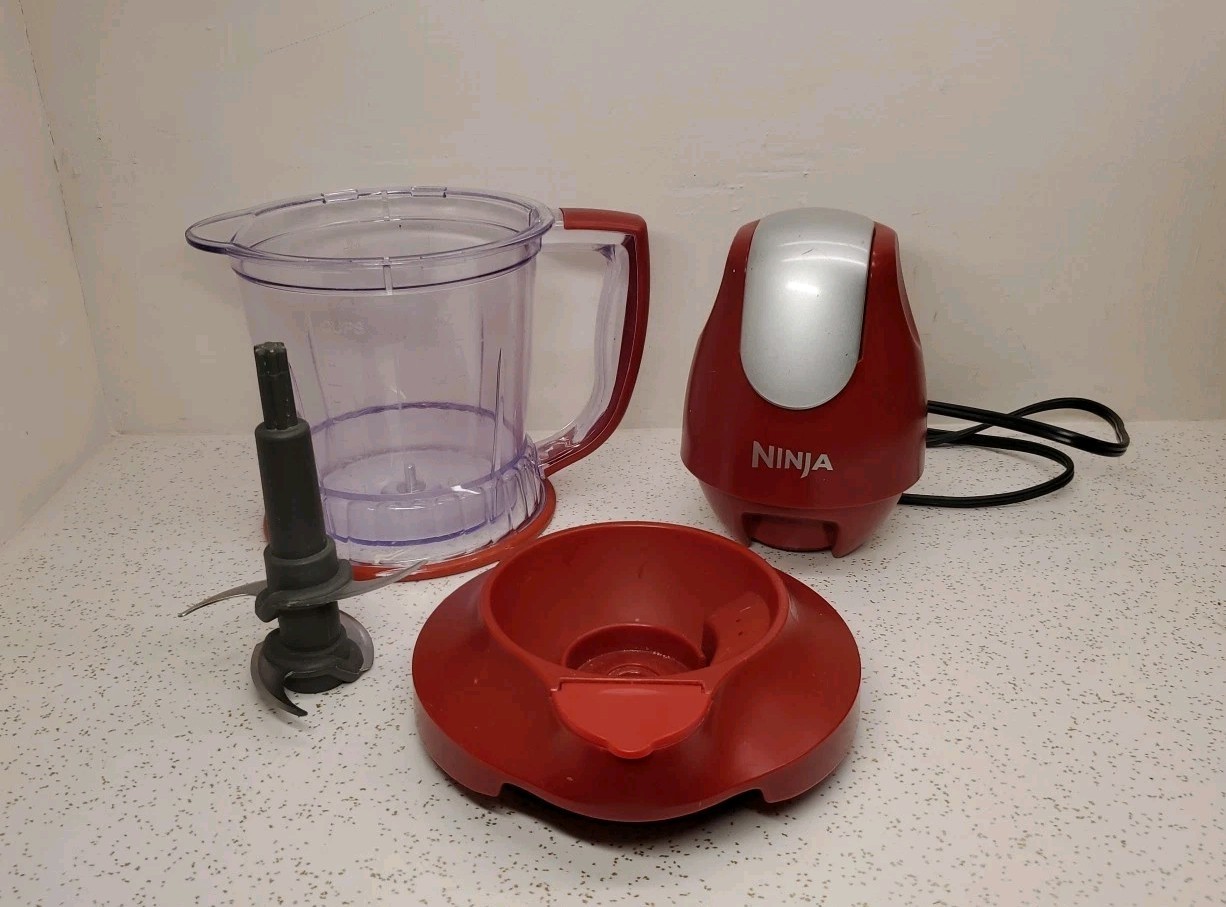 Ninja Storm Food Processor Blender QB751QCN 30 Red Works