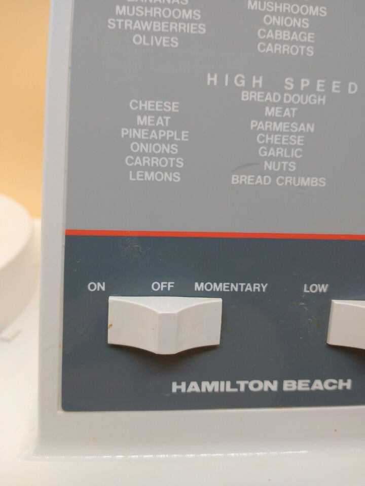 Hamilton Beach Food Processor 702W Dual Speed Slicer Shredder Vintage With Box