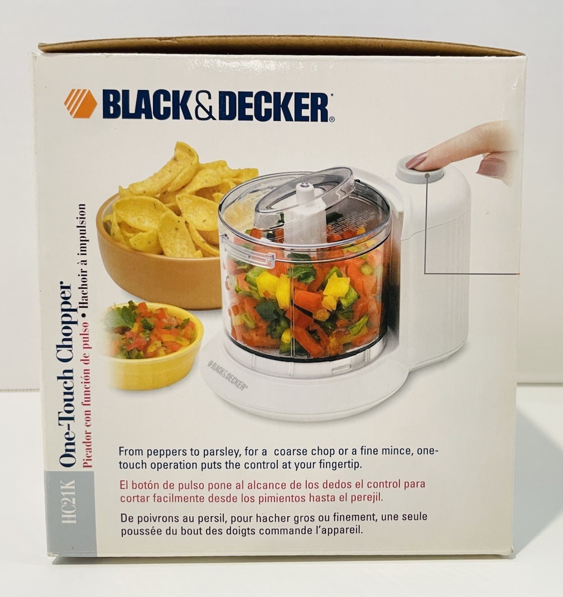 Black & Decker 1.5-Cup One Touch Chopper, White, Model HC21K