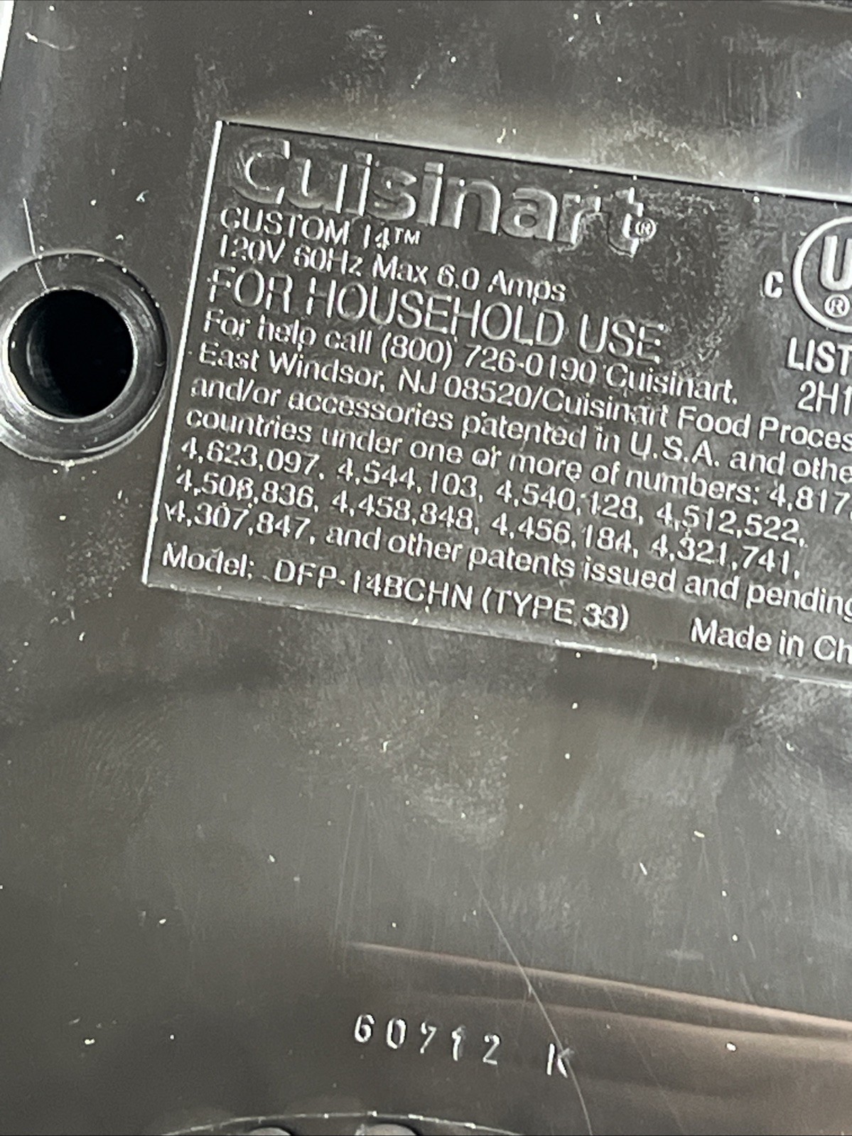 Cuisinart Custom 14 Cup Food Processor DFP-14BCHN type 33 Base Only TESTED WORKS