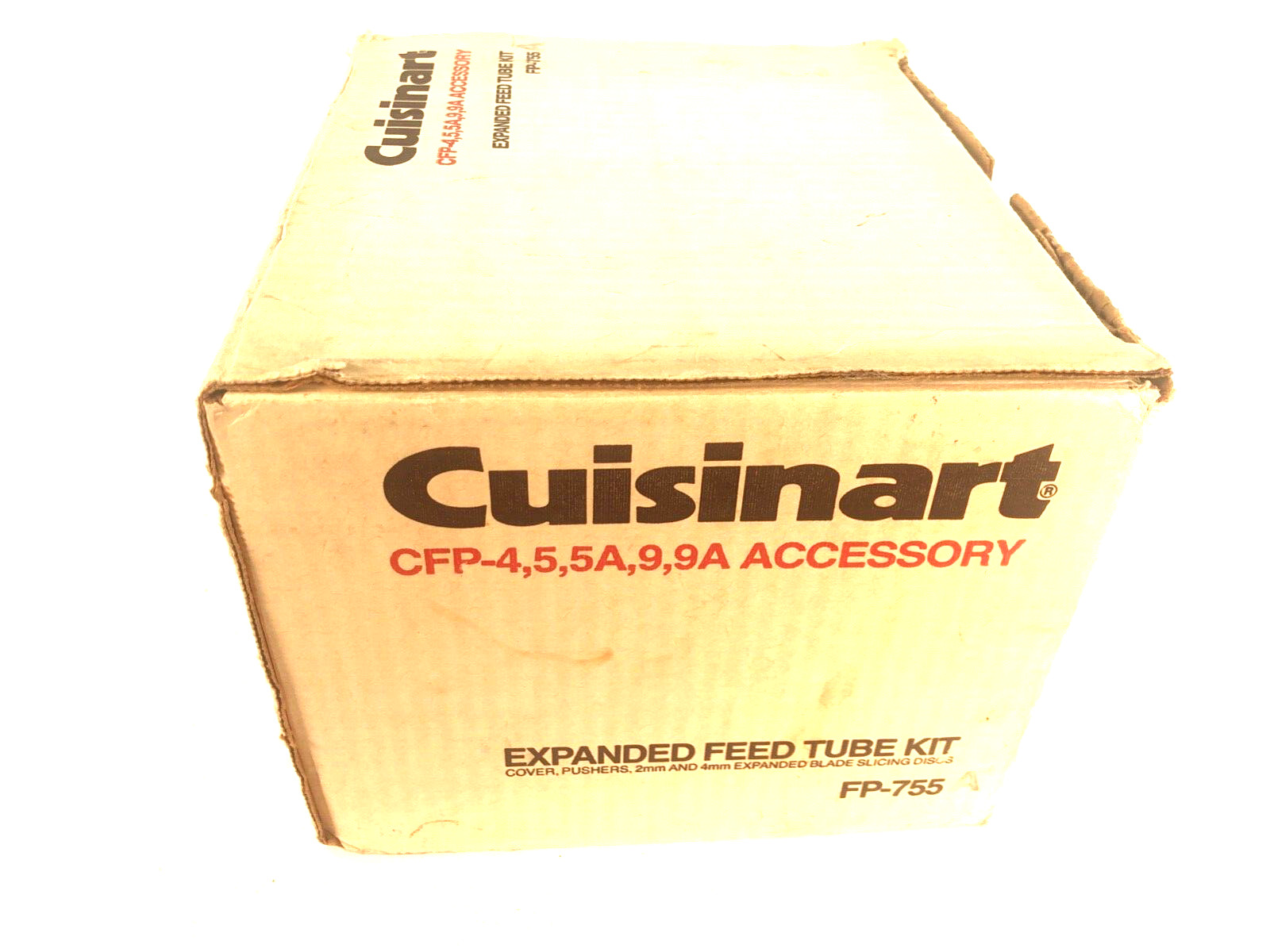 Cuisinart Food Processor Model FP-755A Expanded Feed Tube Kit 1984 NOS Vintage