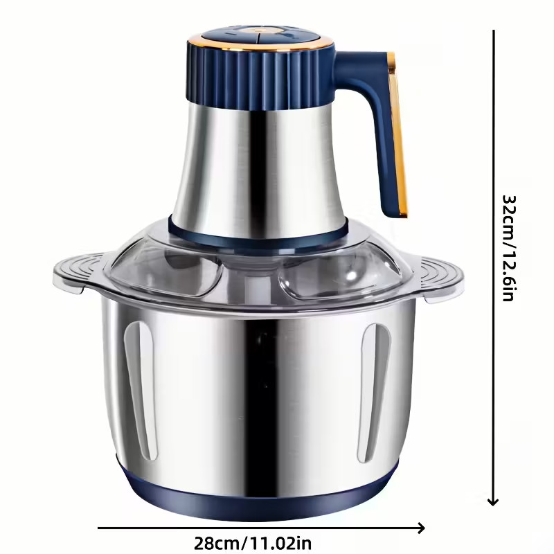1.32gal Large Capacity Electric Food Processor & Meat Grinder – Heavy-Duty Stain