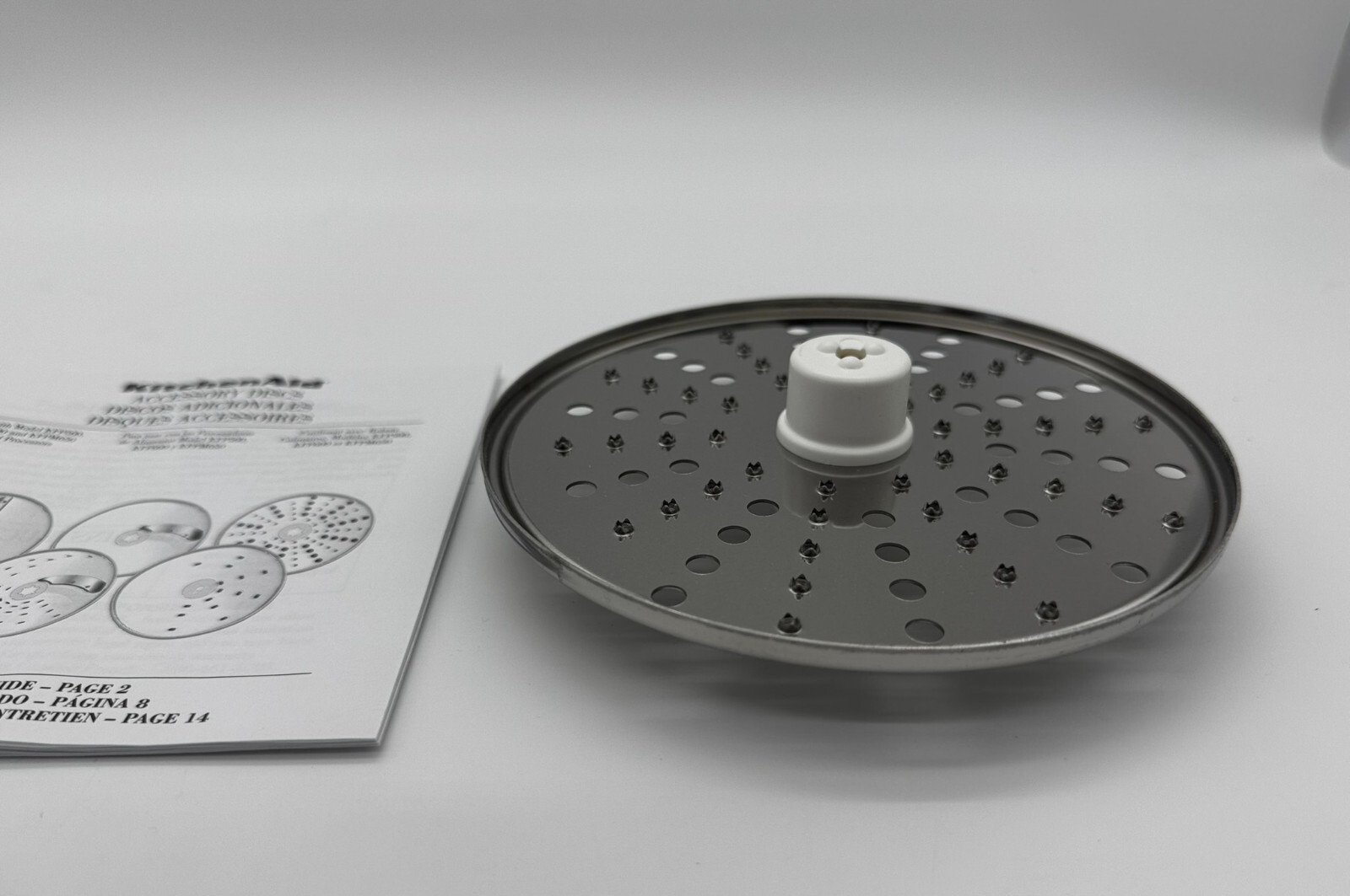 KITCHEN AID Food Processor PARMESAN/ICE GRATING DISC KFPPS Unused In Box