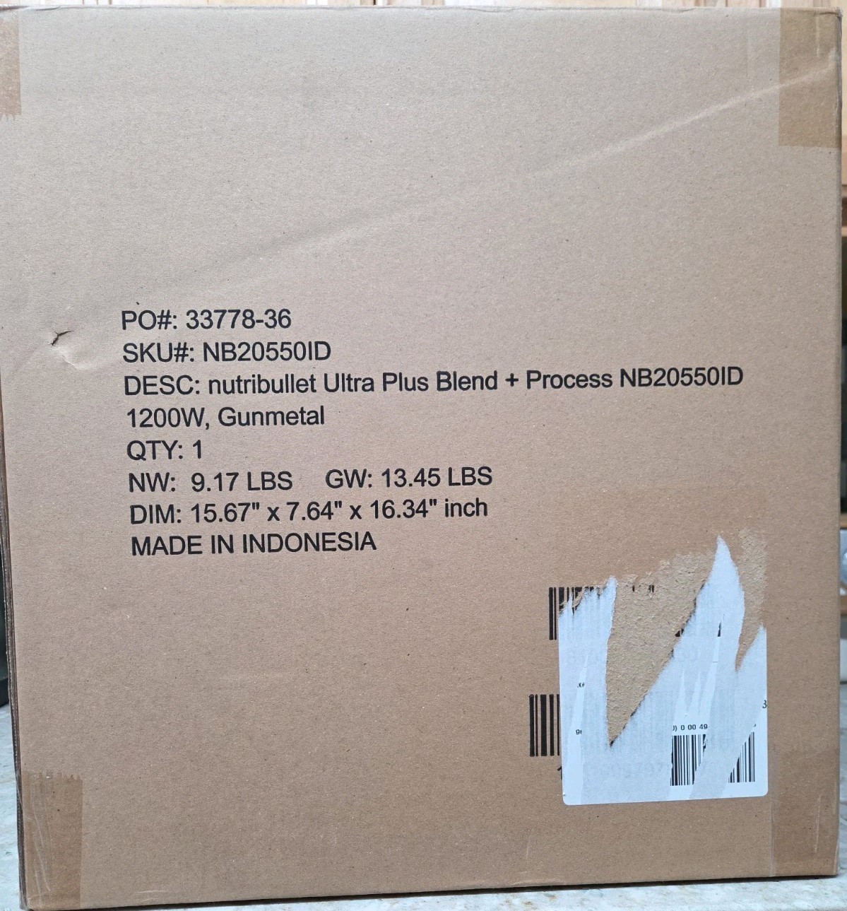 NIB NutriBullet Ultra Plus Blend + Process Food Processor 1200W Gunmetal