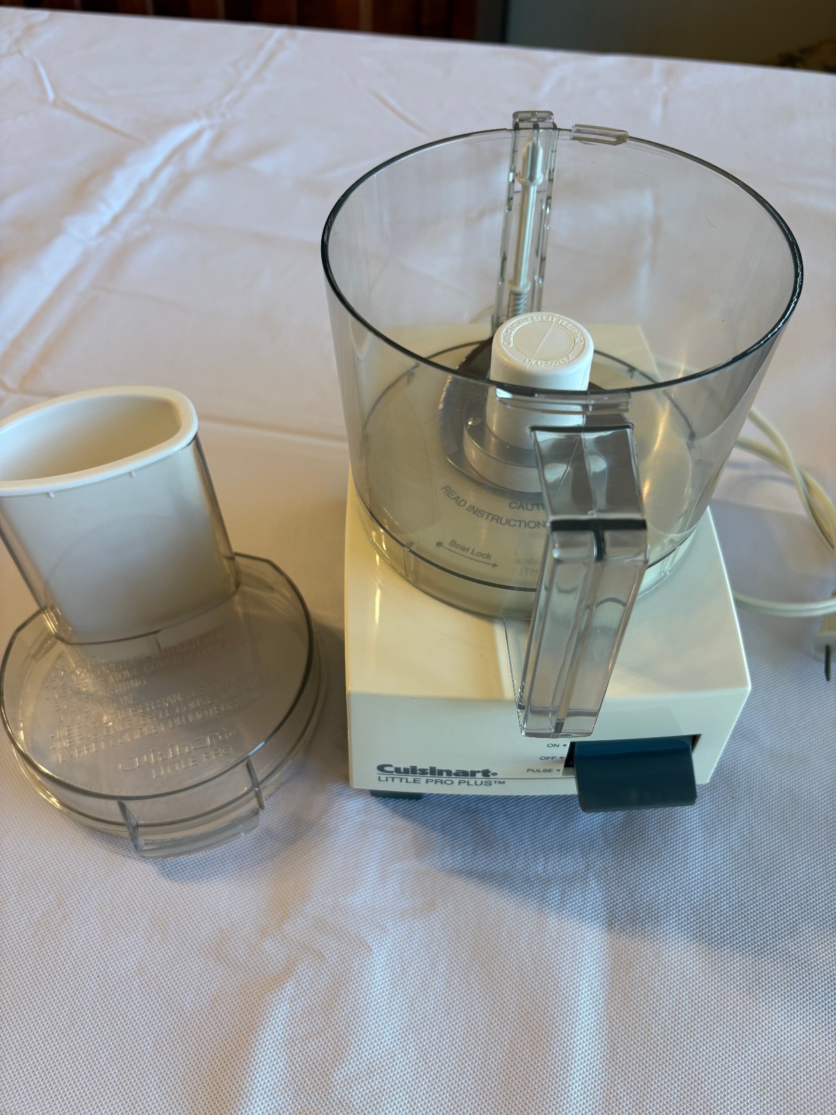 Vintage Cuisinart Little Pro Plus Food Processor w/ Blades Very Good Conditon