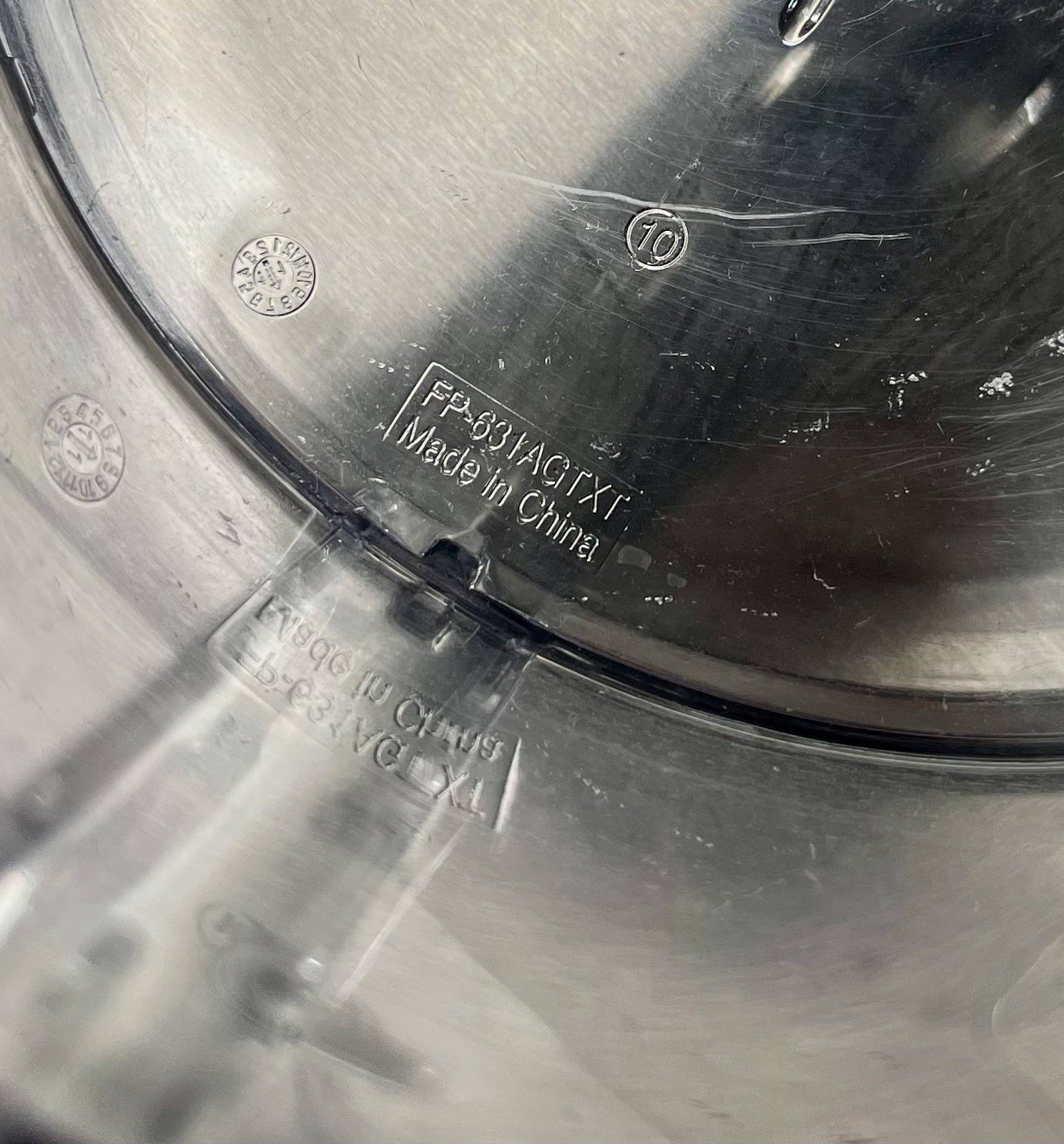 Cuisinart 7-Cup Work Bowl DLC-10 Series FP-631AGTXT-1 Clear Tritan Used