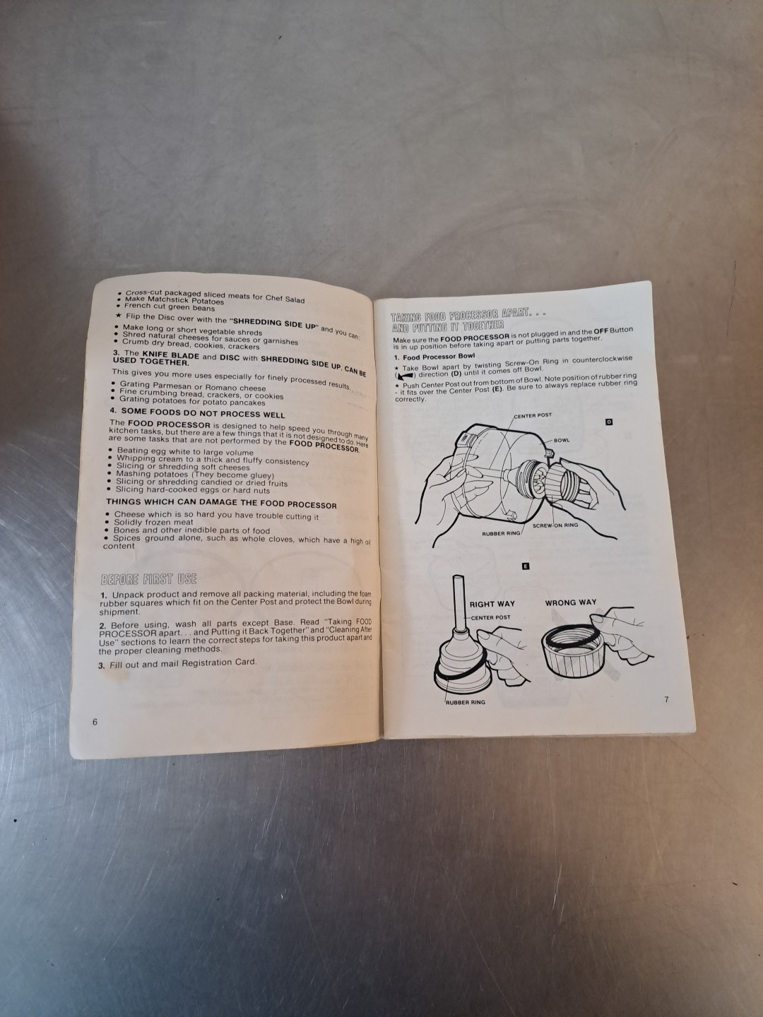Vintage GE General Electric Food Processor Model FP1 4200 User Manual Recipes