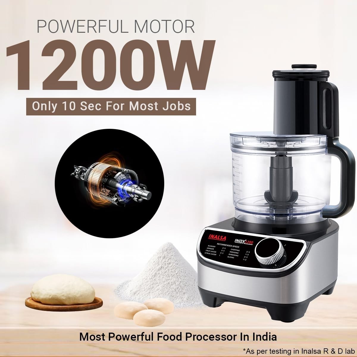 INALSA food processor kitchen with Mixer Grinder Juicer 1200W 3 Jars 2.5L 220V