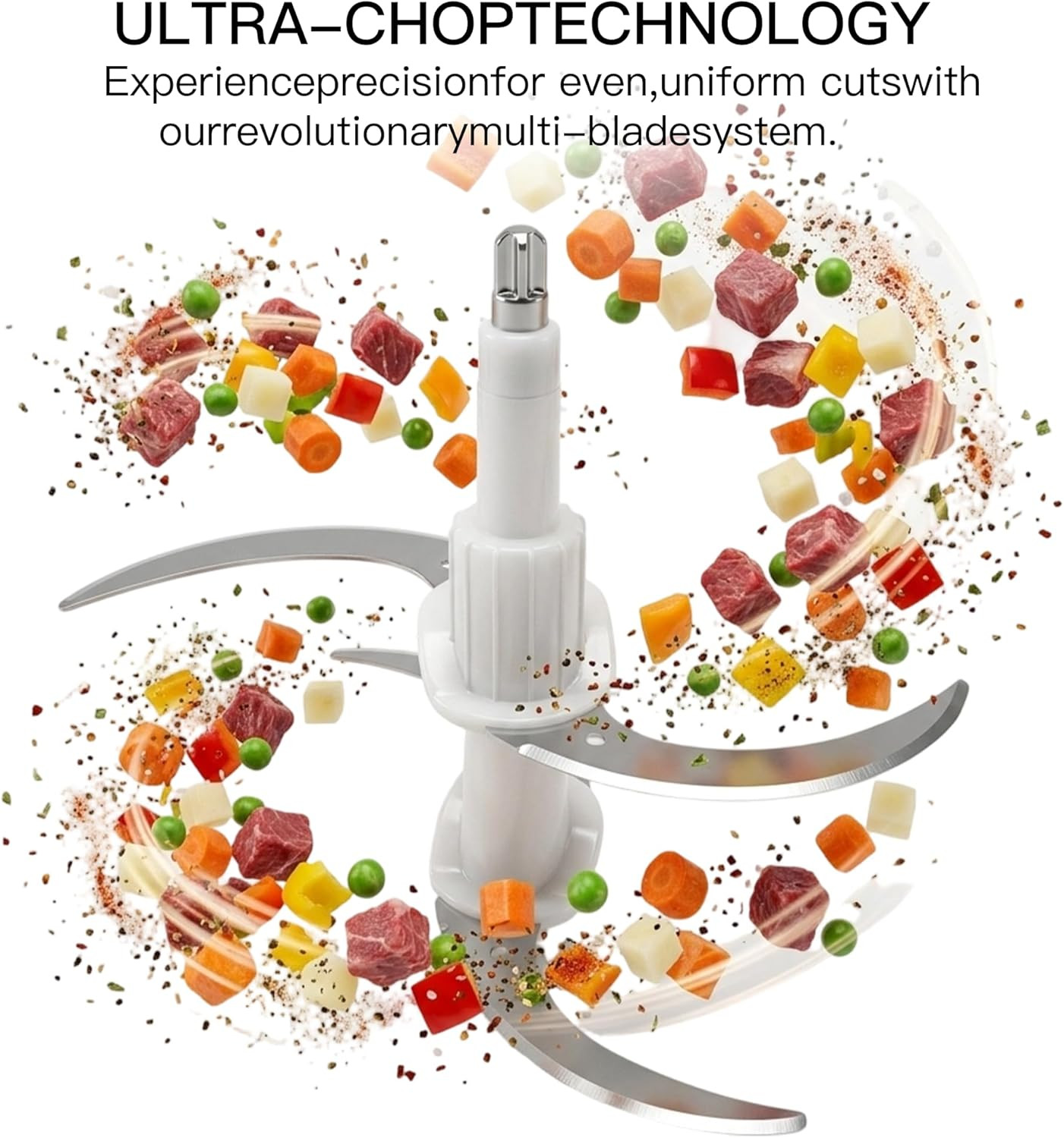 Electric Food Processor, 1000W Meat Grinder & Vegetable Chopper with 6L 304# Sta