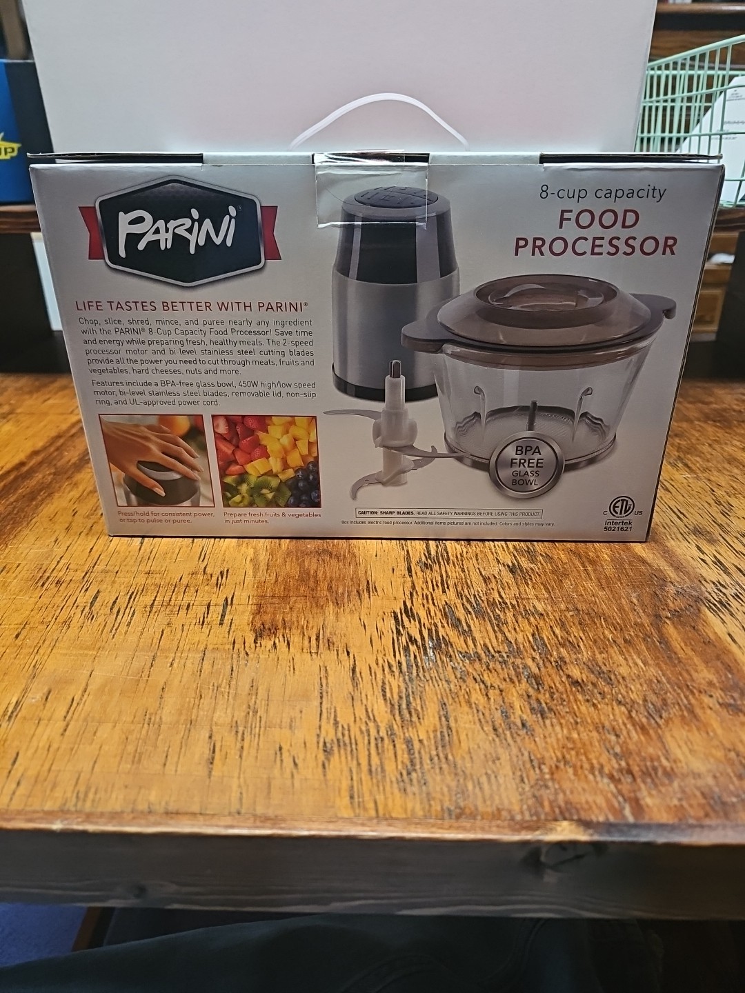 Parini Food Processor – 8 Cup 2 Speed 450w 4-Stainless Steel Blades Brand New