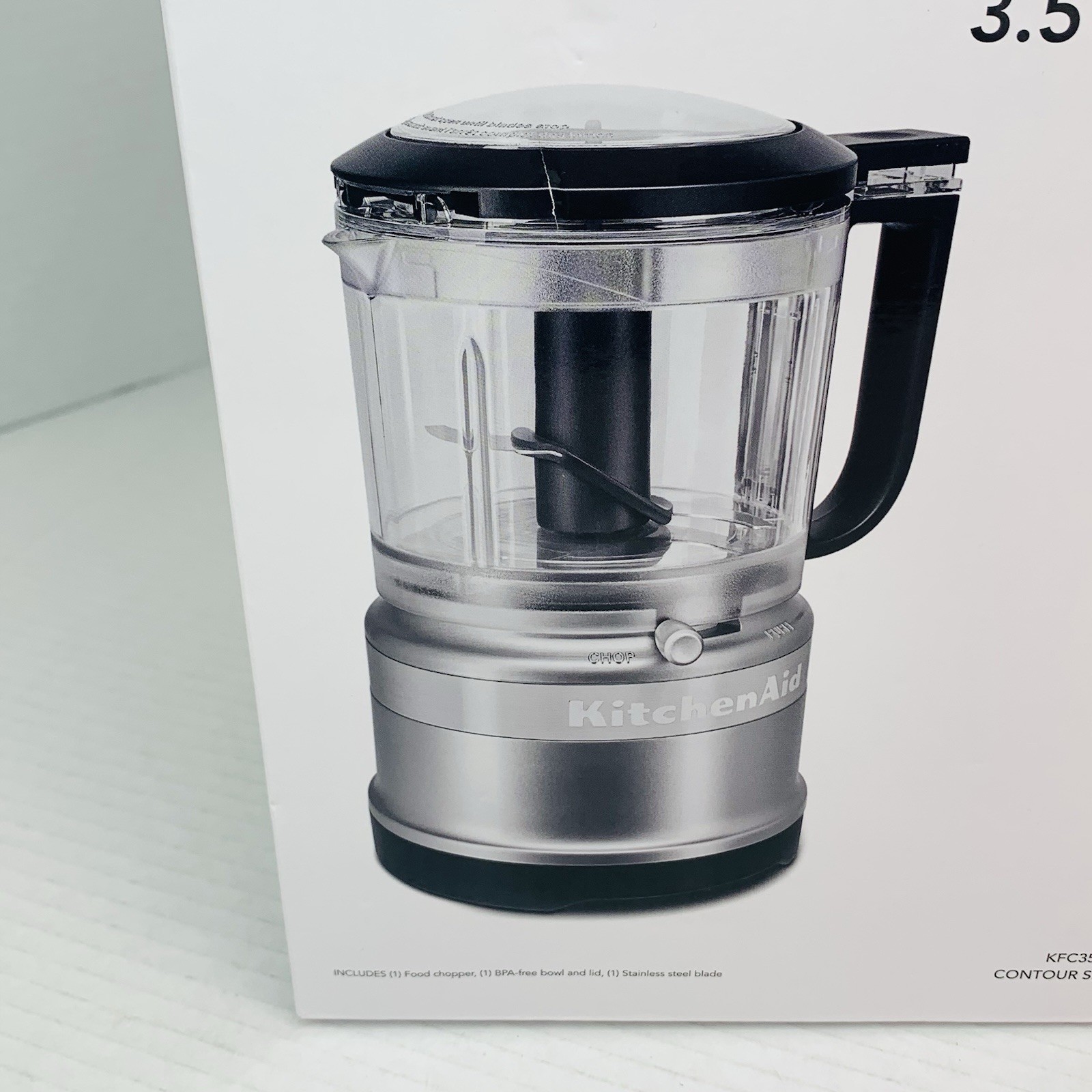 KitchenAid 3.5 Cup Food Chopper Contour Silver – KFC3516CU – Chop – Mix – Purée