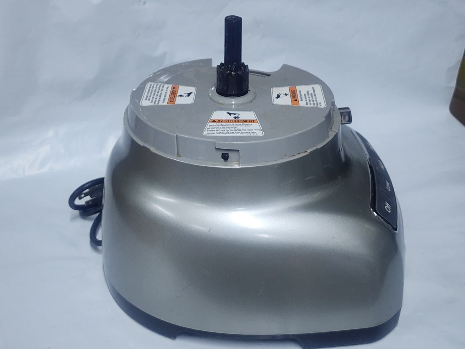 KITCHENAID FOOD PROCESSOR KFP1333CUO SILVER MOTOR BASE ONLY TESTED. WORKING M5.2