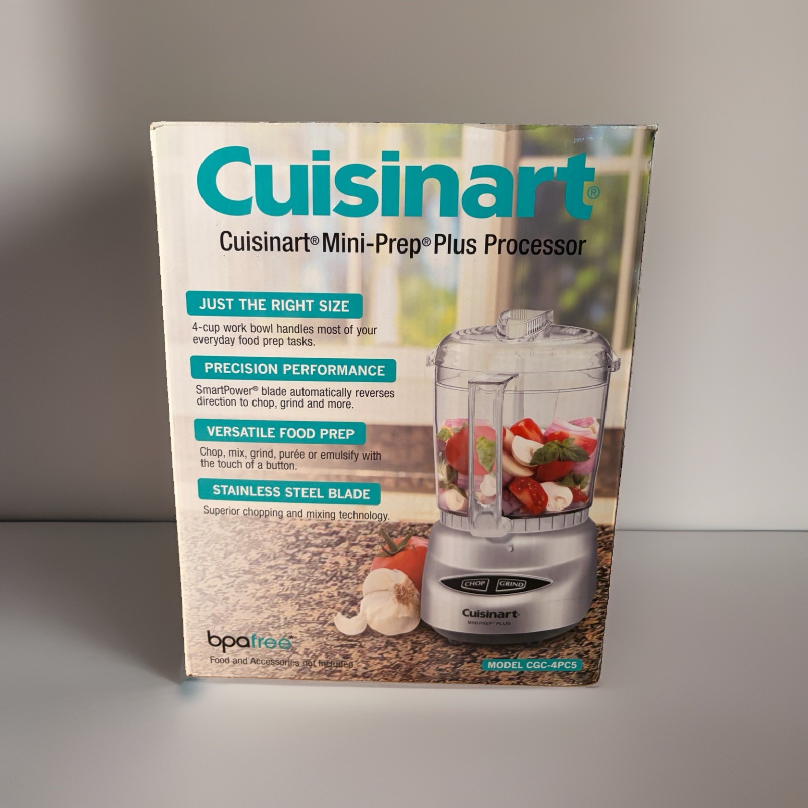 Cuisinart Mini-Prep Plus CGC-4PC5 4-Cup Stainless Steel Food Processor