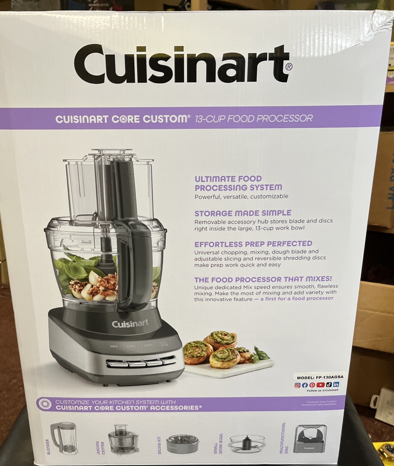 Cuisinart Core Custom 13-Cup Food Processor • Chop, Puree, Shred, Slice & More