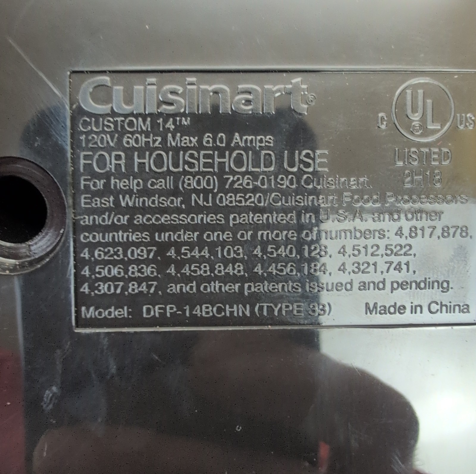 Cuisinart Custom 14 14-Cup Food Processor Black Chrome No Blades Tested