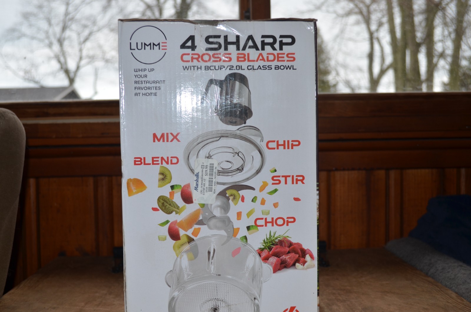 LUMME FOOD PROCESSOR ELECTRIC CHOPPER WITH 8 CUP GLASS BOWL BRAND NEW