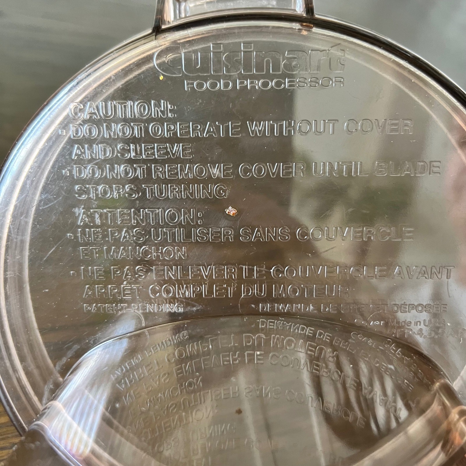 Cuisinart Food Processor DLC-10E Replacement Cover Lid CFP-4.5.5A Feed Tube Vtg