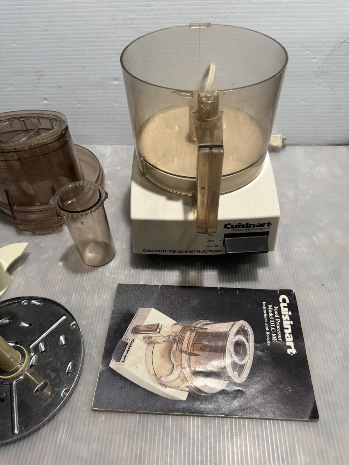 Cuisinart Food Processor DLC-10E w bowl,Shredder And Plastic Blade+Manual