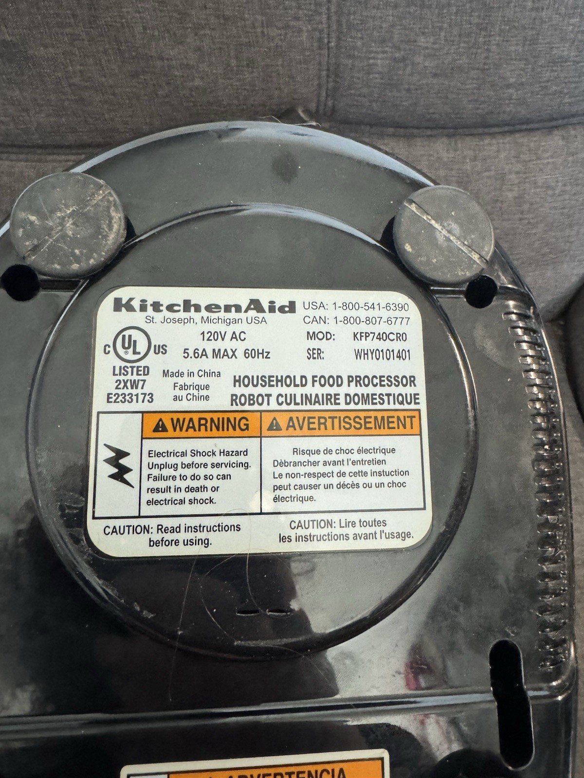 KitchenAid 9-Cup Food Processor MODEL KFP740CR0 Chrome + Accessories Tested