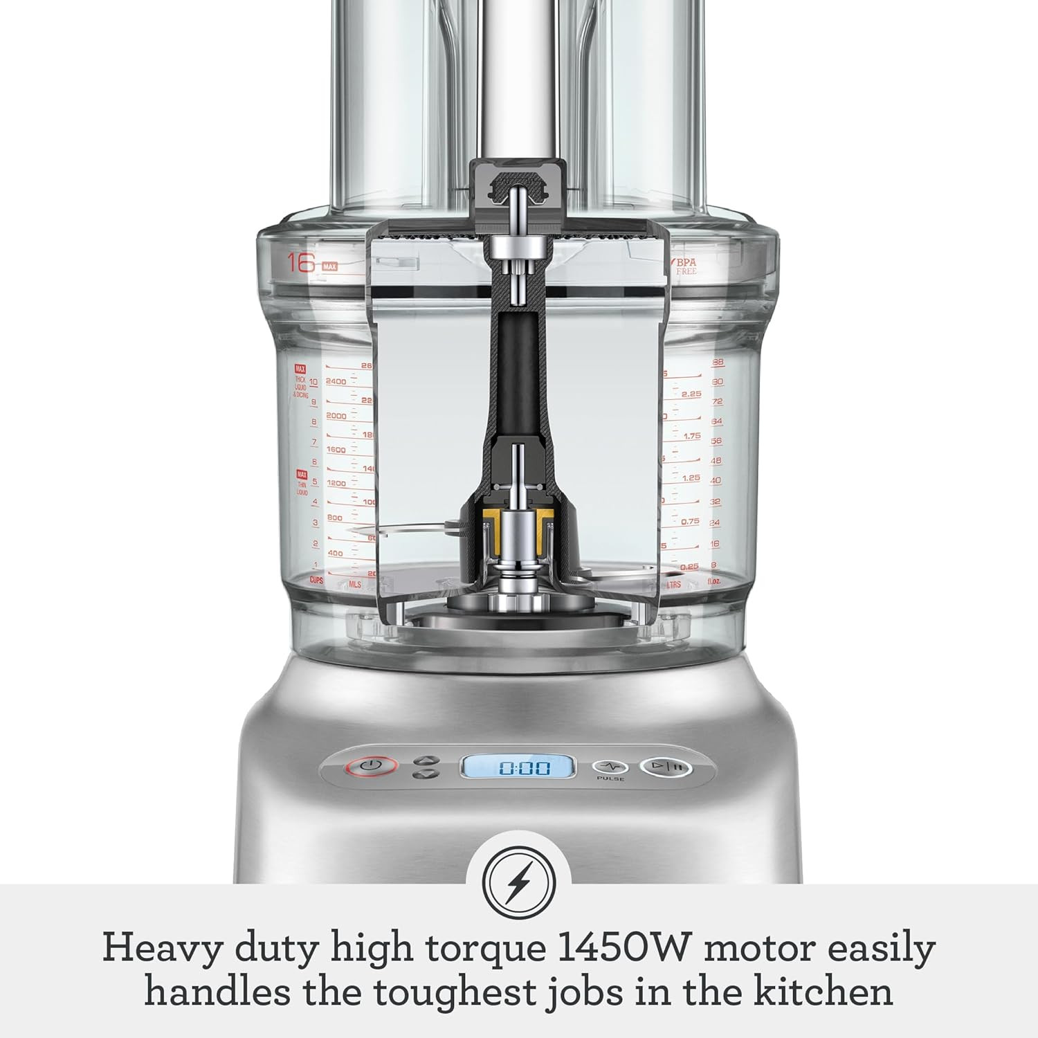 Breville BFP810 Sous Chef 16 Cup Food Processor, Large, Brushed Stainless Steel
