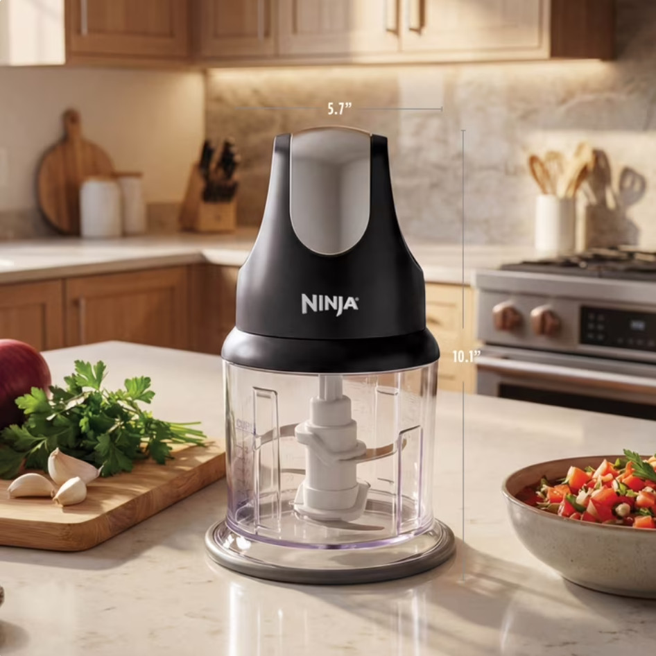 Ninja Express Chop 2 Cup Food Chopper One Touch Pulse NJ100 Gray