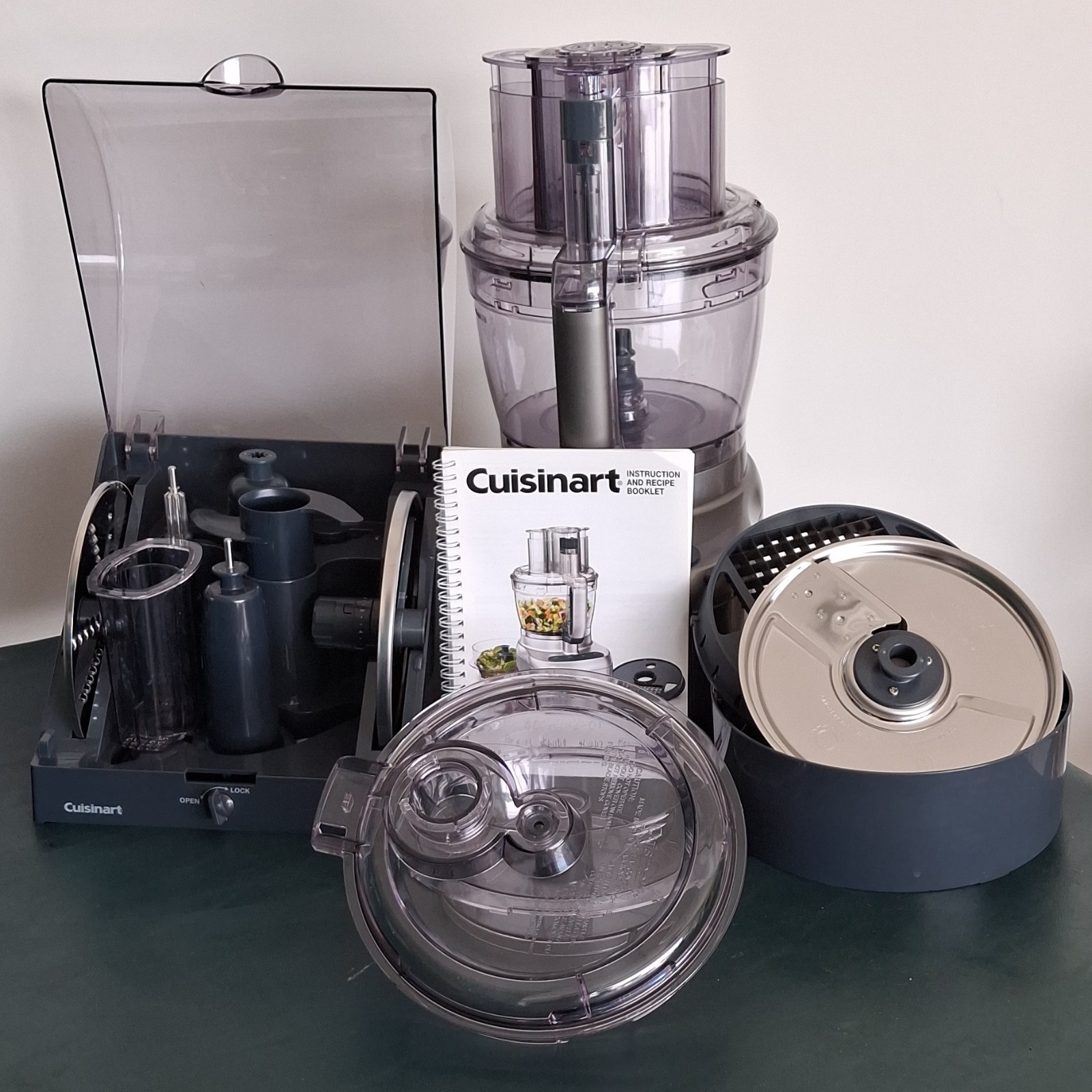 Cuisinart 13 Cup Food Processor FP-13D Gray Dicing Kit Blades Manual Matte
