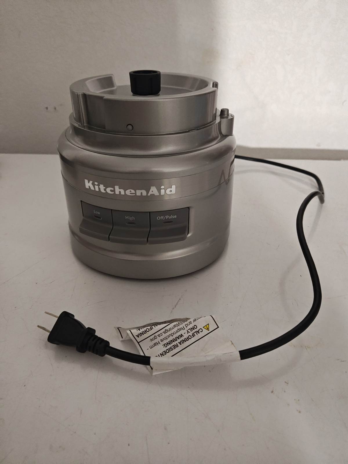 KitchenAid KFP0919CU Motor Base Only Silver Food Processor Tested Works