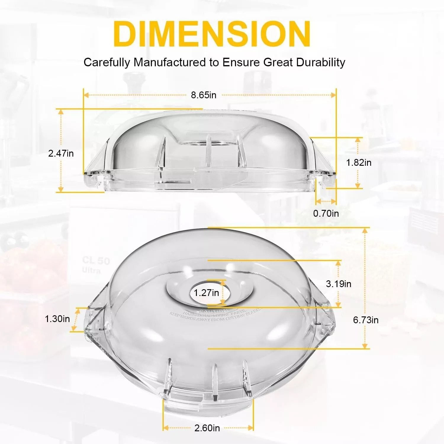 106458S Cutter Bowl Lid Fit for Robot Coupe R100B,R100BCLR,R101B,R2,R2B, R2 Dice