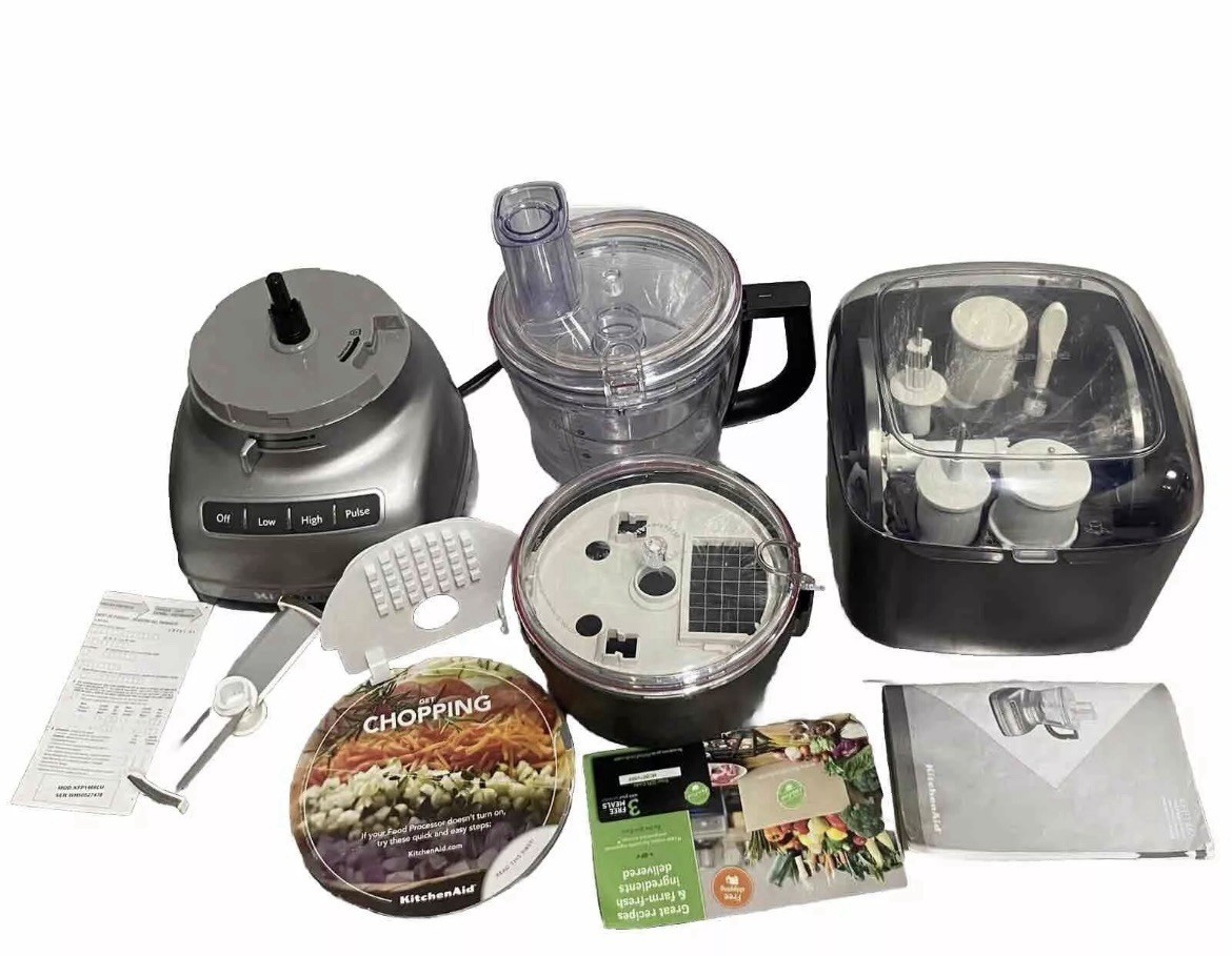 KitchenAid 14-Cup Food Processor Kit Contour Silver KFP1466CU